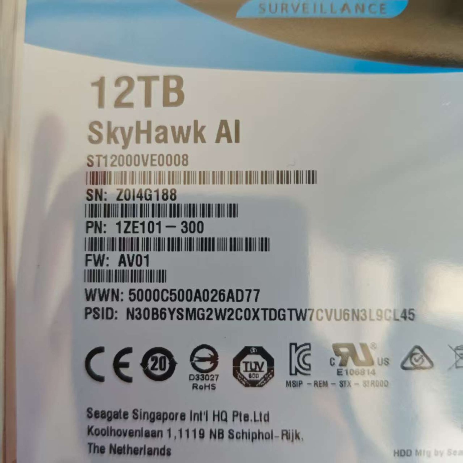 Seagate 12TB ST12000VE0008 Surveillance Hard Drive (SkyHawk AI Series) - Image 3