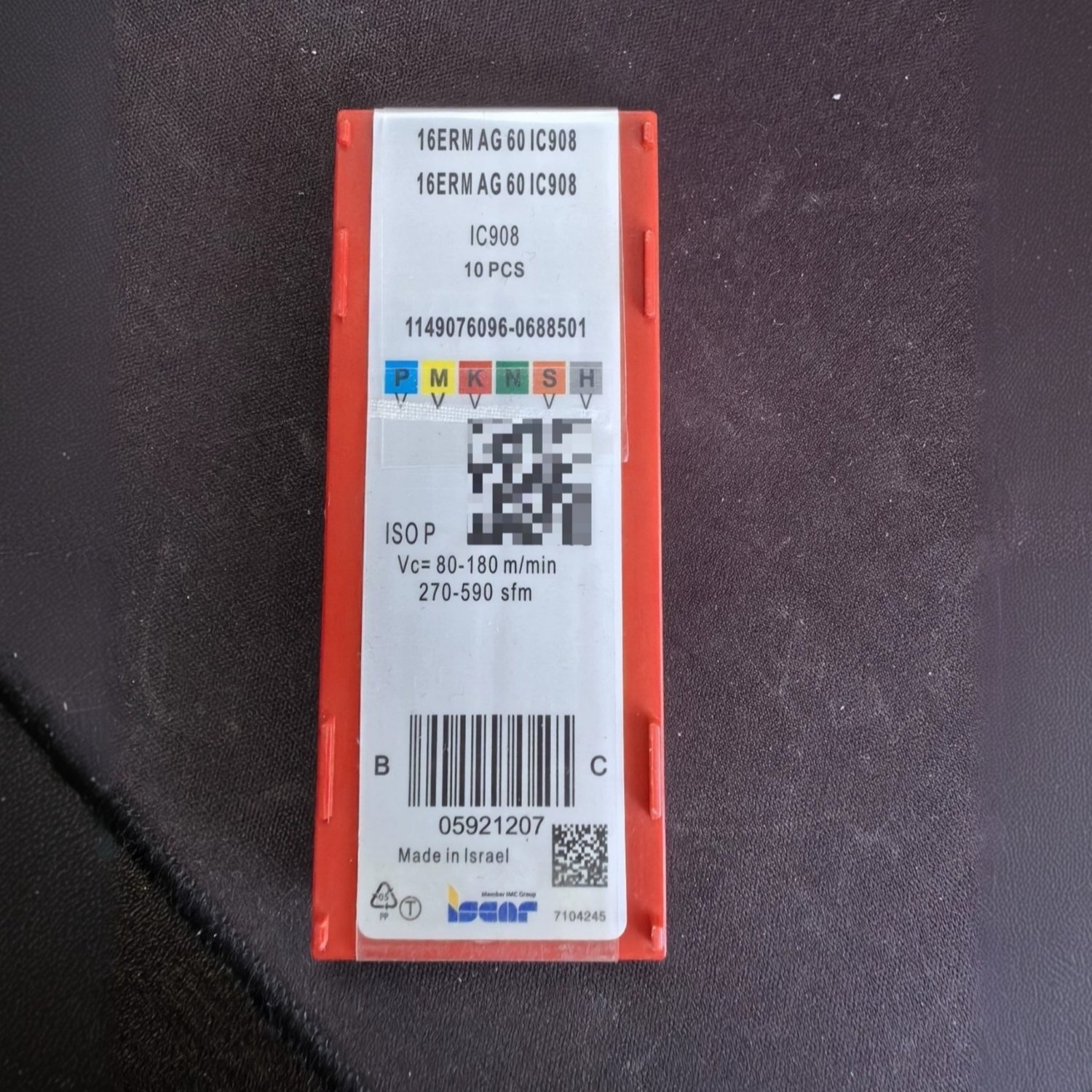 ISCAR 16ERM AG60 IC908 CNC Insert