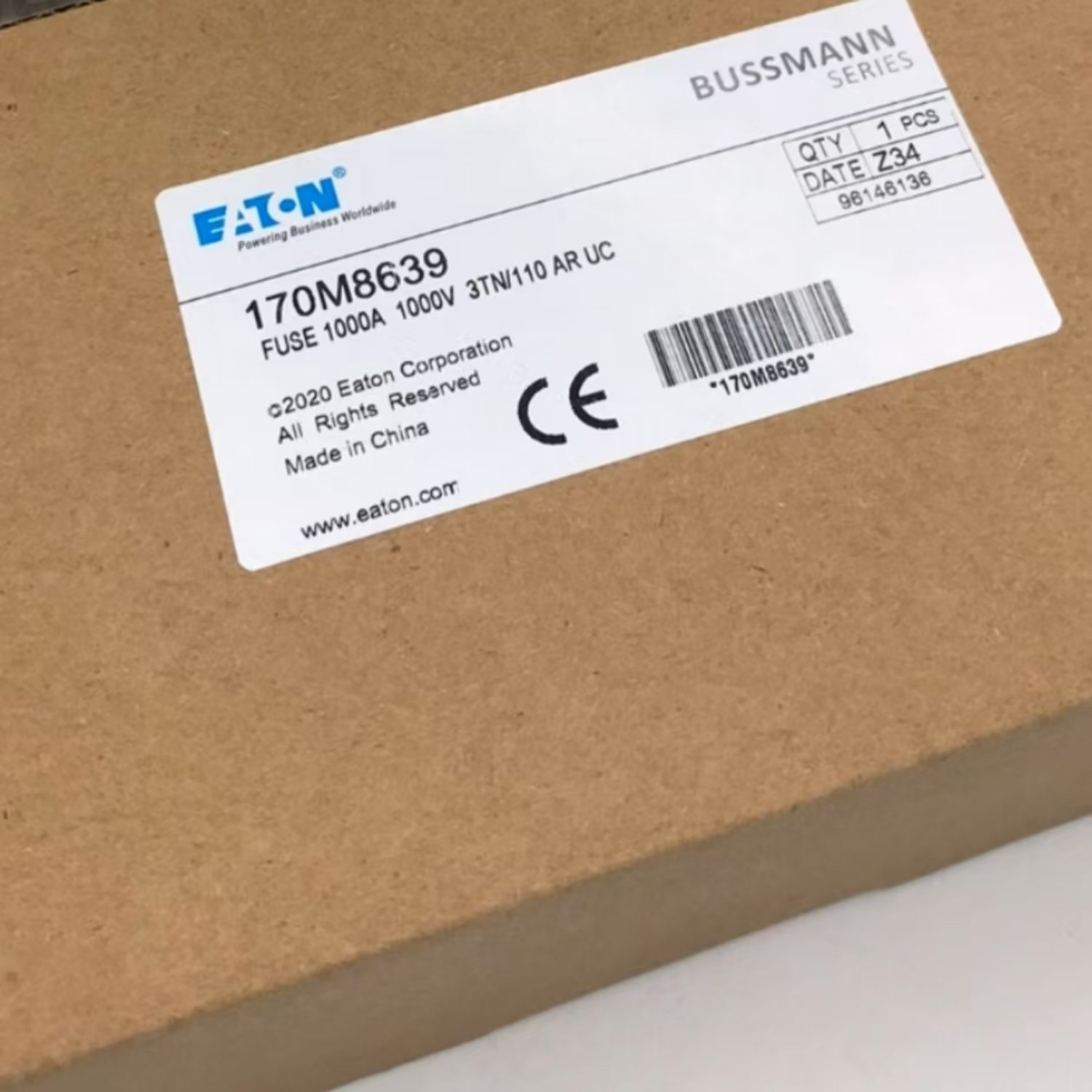 BUSSMANN 170M8639 Square-Body Semiconductor Fuse (170M Series)