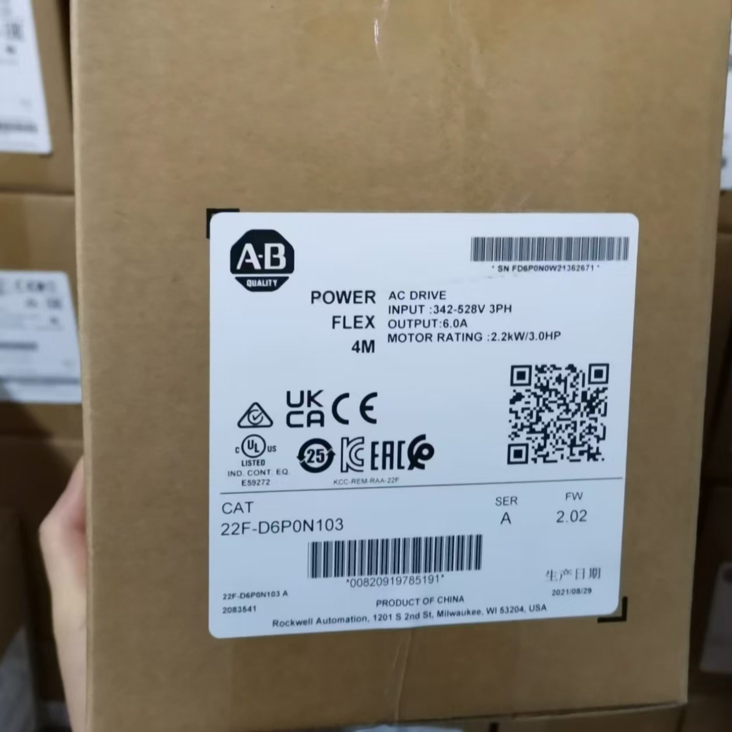 22F-D6P0N103 ALLEN-BRADLEY Variable Frequency Drive