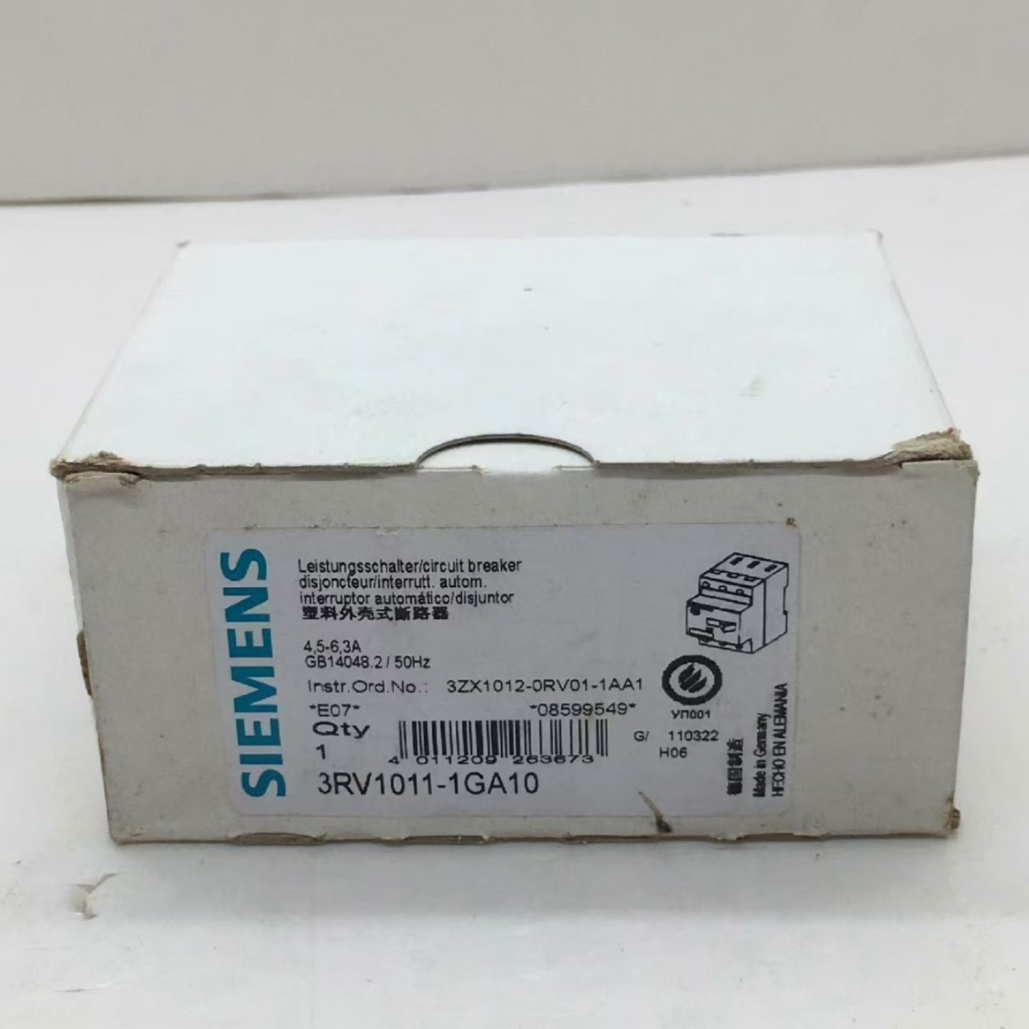 SIEMENS 3RV1011-1GA10 Motor Starter