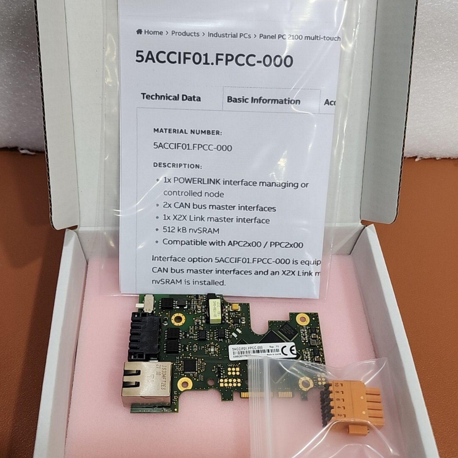 B&R 5ACCIF01.FPCC-000 Communication Interface Card (APC)