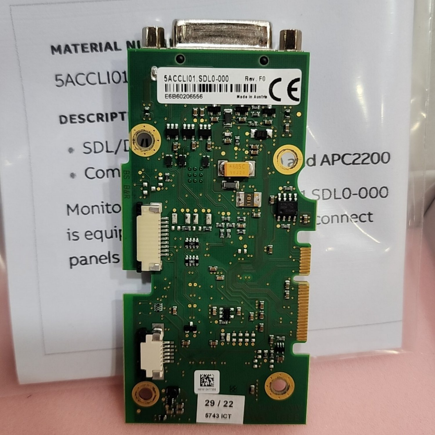 B&R 5ACCLI01.SDL0-000 Monitor Transmitter Card (APC) - Image 4