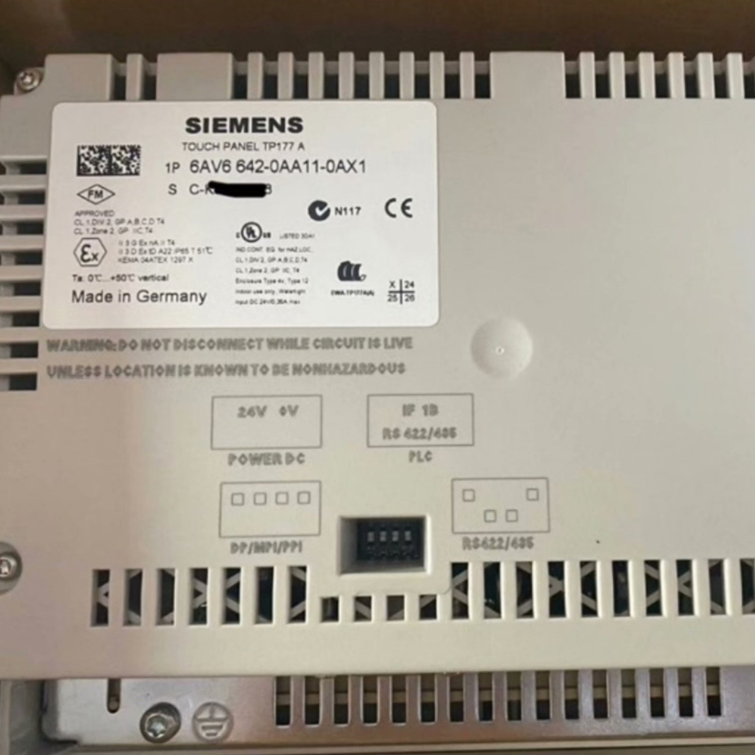 SIEMENS 6AV6642-0AA11-0AX1 Touch Panel (SIMATIC TP177A) - Image 7