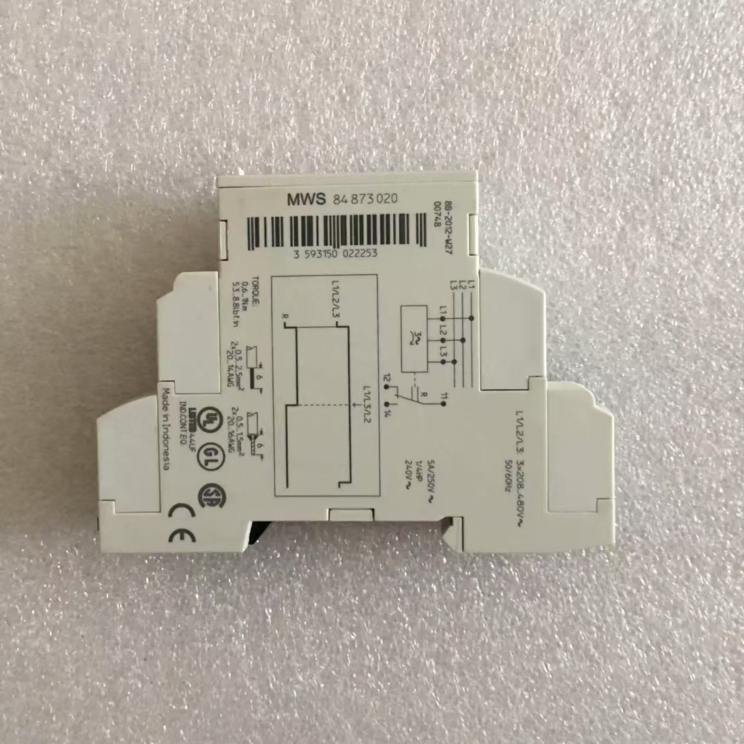 CROUZET 84873020 Phase Sequence and Loss Monitoring Relay (MWS Series) - Image 2