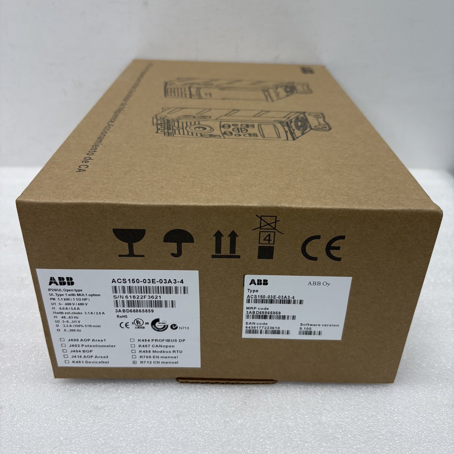 ACS150-03E-03A3-4 ABB Variable Frequency Drive