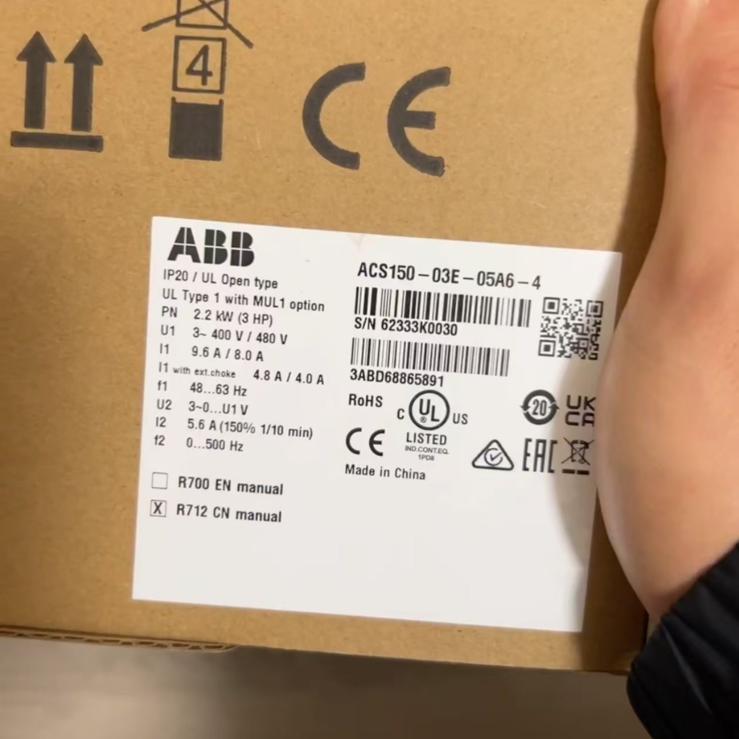ABB ACS150-03E-05A6-4 Variable Frequency Drive (ACS150 Series) - Image 3