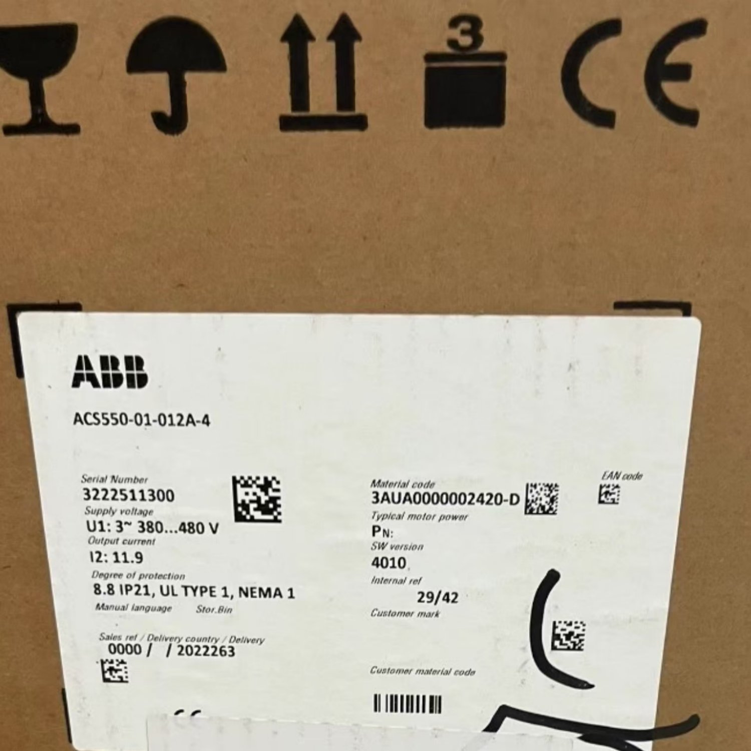 ABB ACS550-01-012A-4 Variable Frequency Drive (VFD) (ACS550) - Image 5