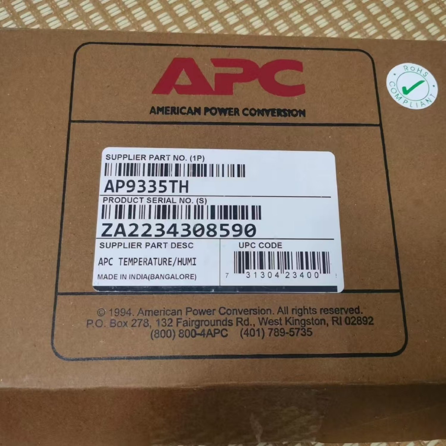 APC AP9335TH Sensor