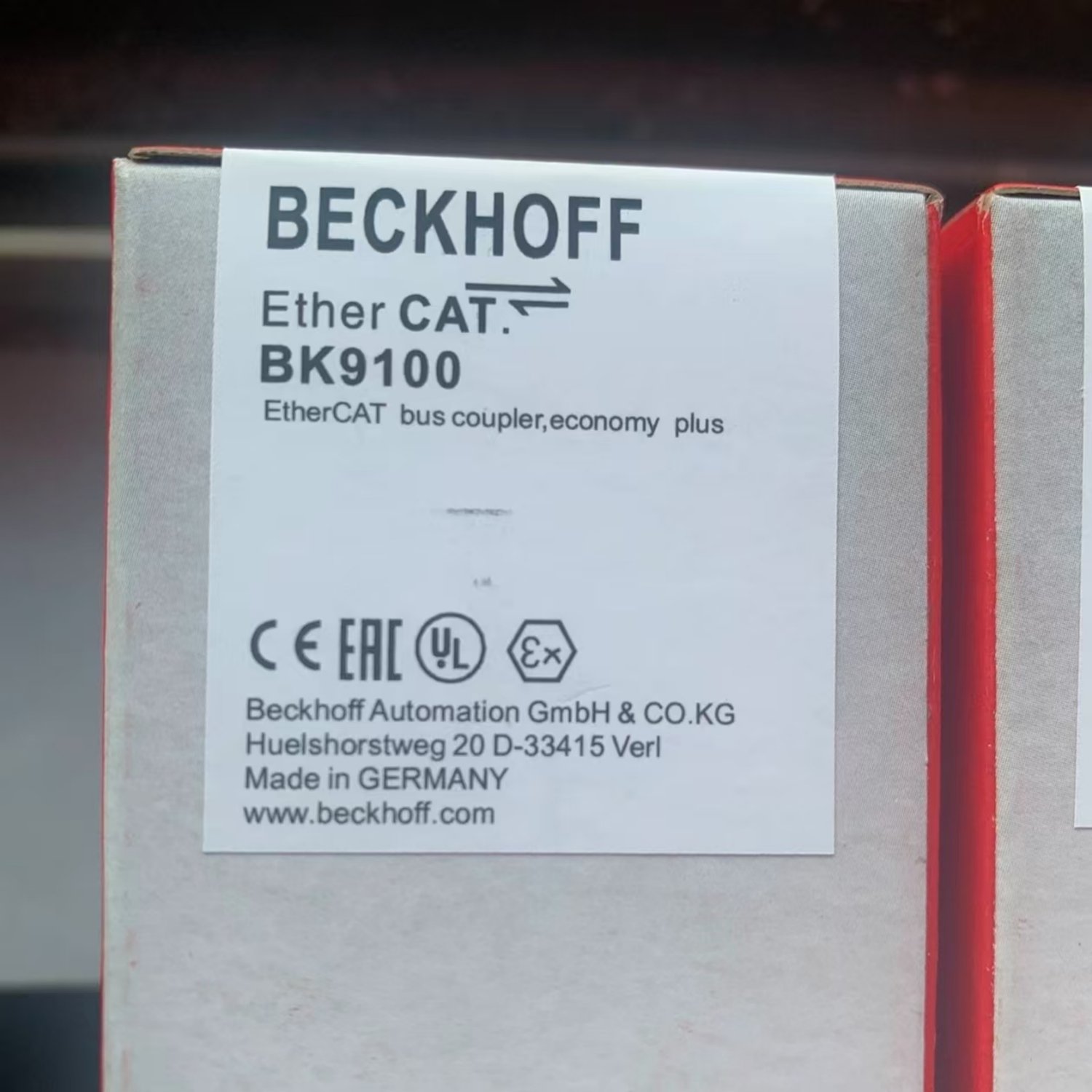 BECKHOFF BK9100 Ethernet Bus Coupler (BK Series) - Image 5