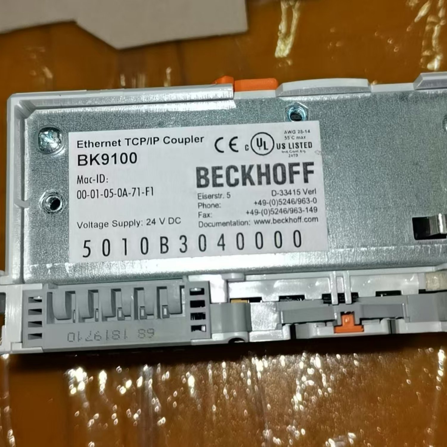BECKHOFF BK9100 Ethernet Bus Coupler (BK Series) - Image 7