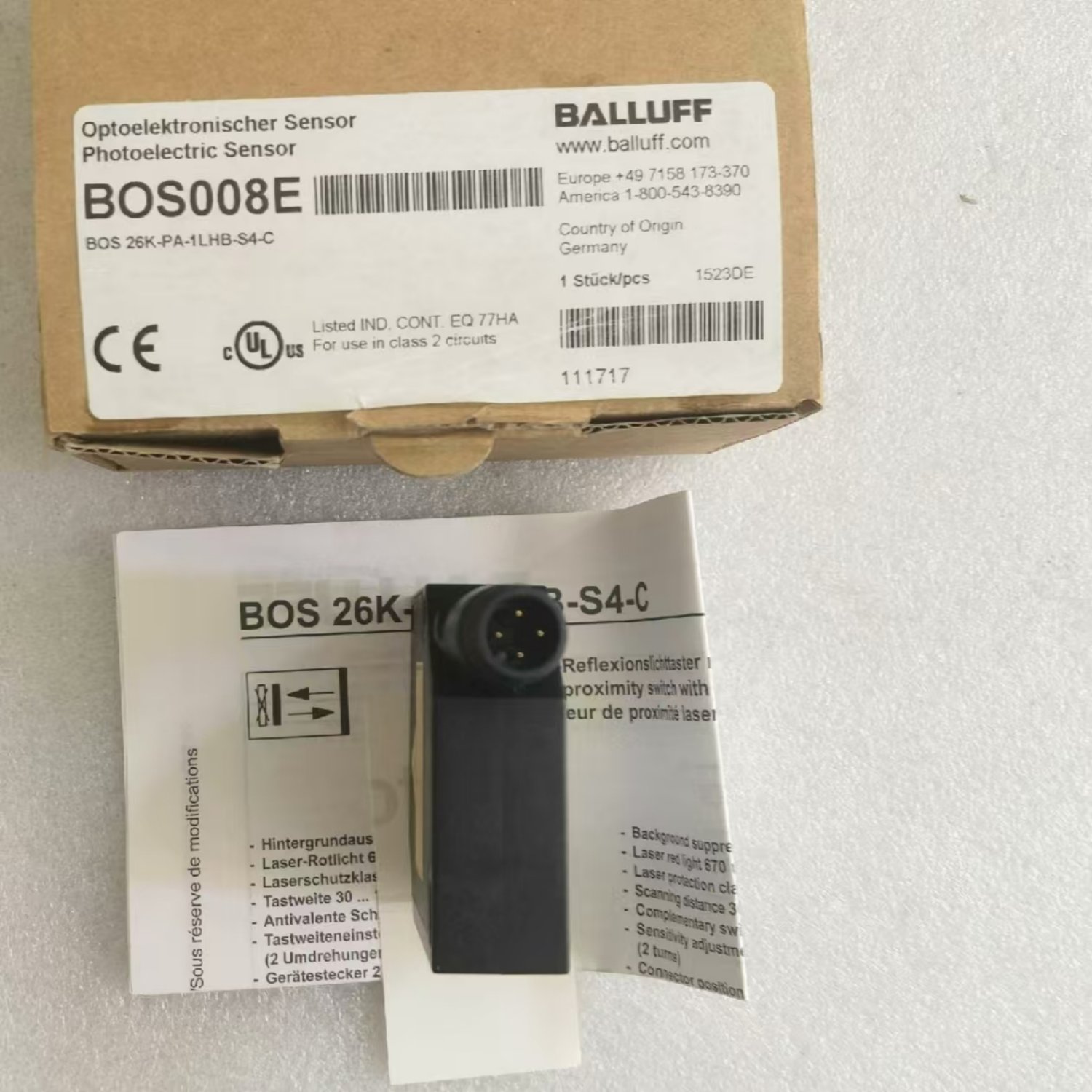 BALLUFF BOS26K-PA-1LHB-S4-C Photoelectric Sensor (BOS Series) - Image 2