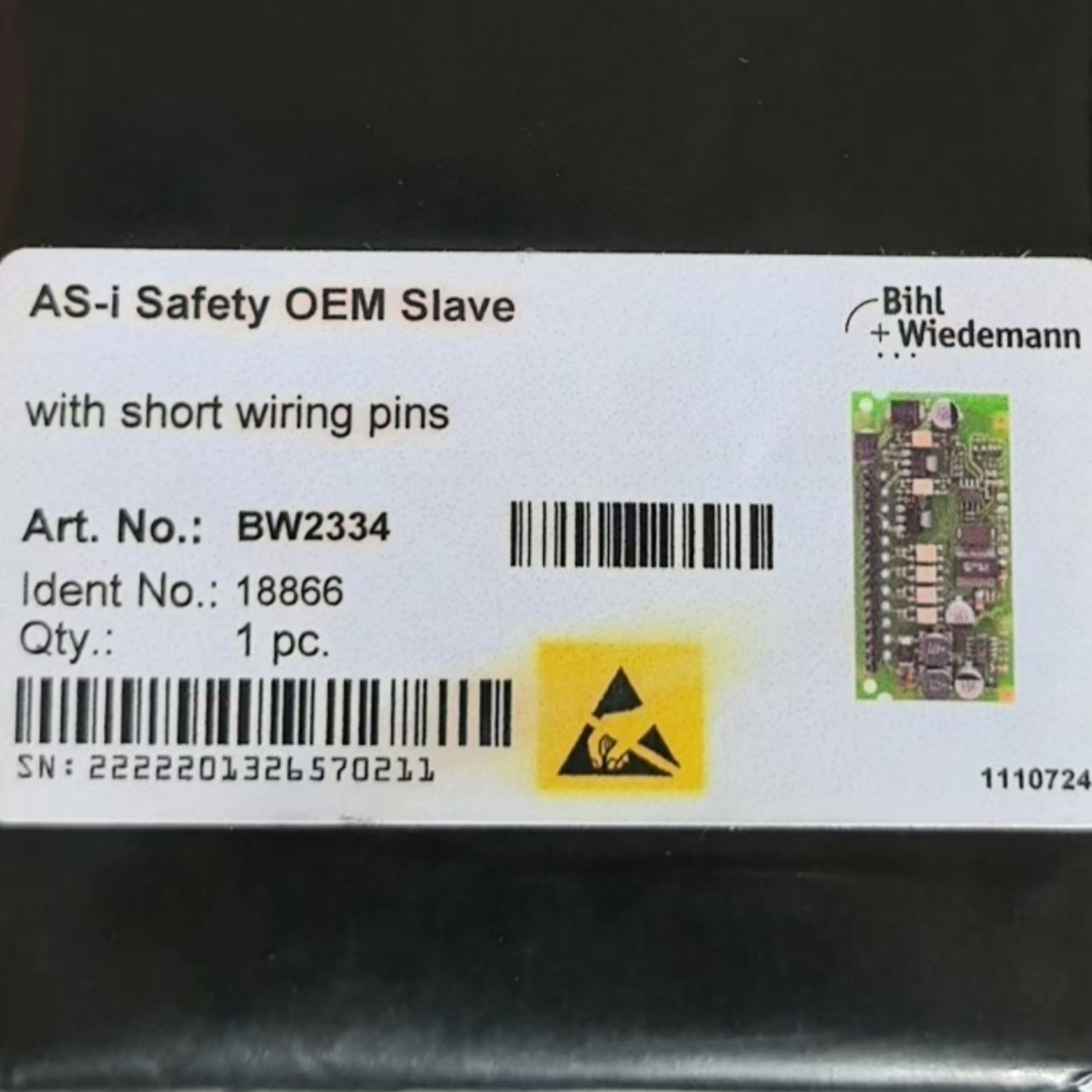 BIHL+WIEDEMANN BW2334 Control Board