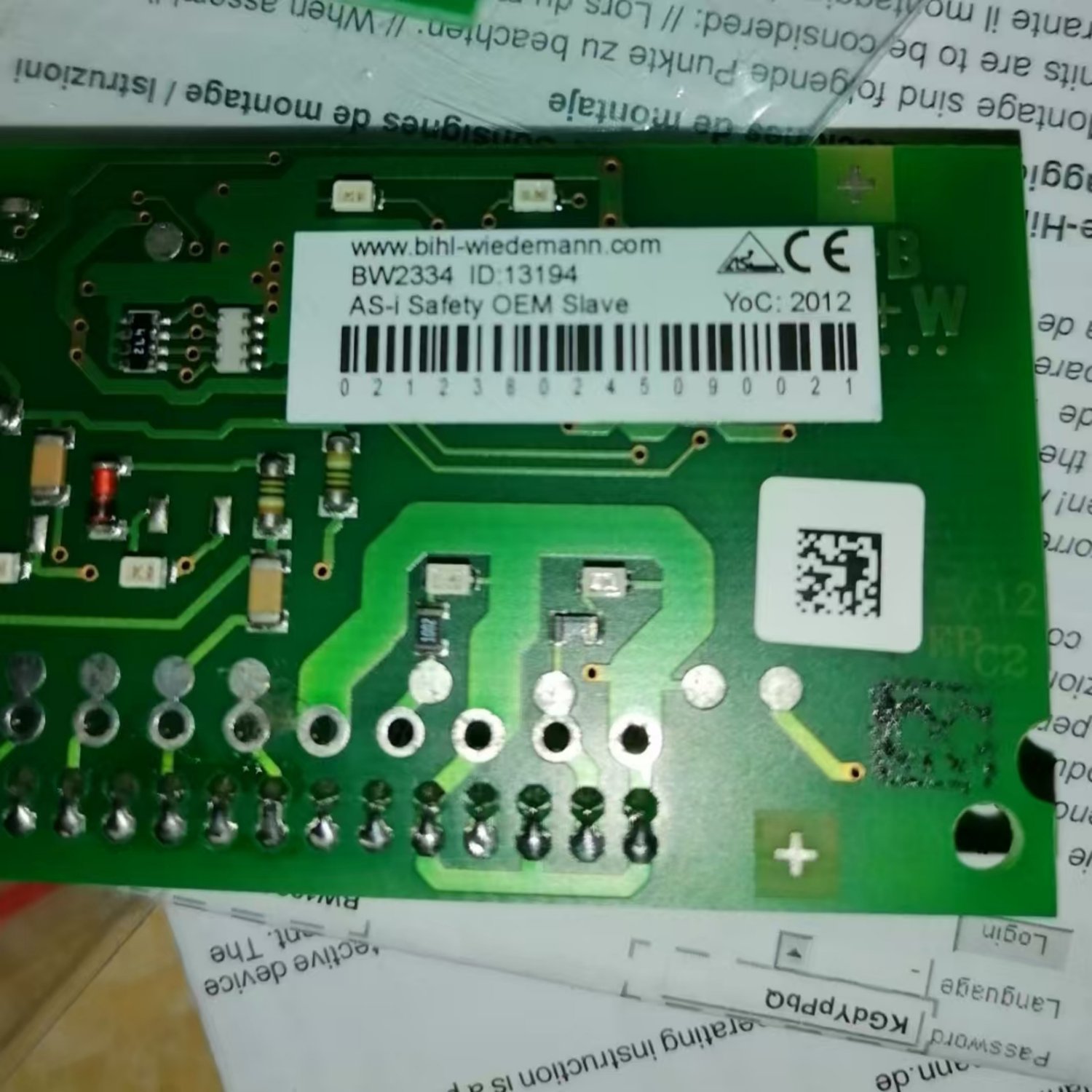 BIHL+WIEDEMANN BW2334 AS-i Safety PCB Module (BW Series) - Image 2