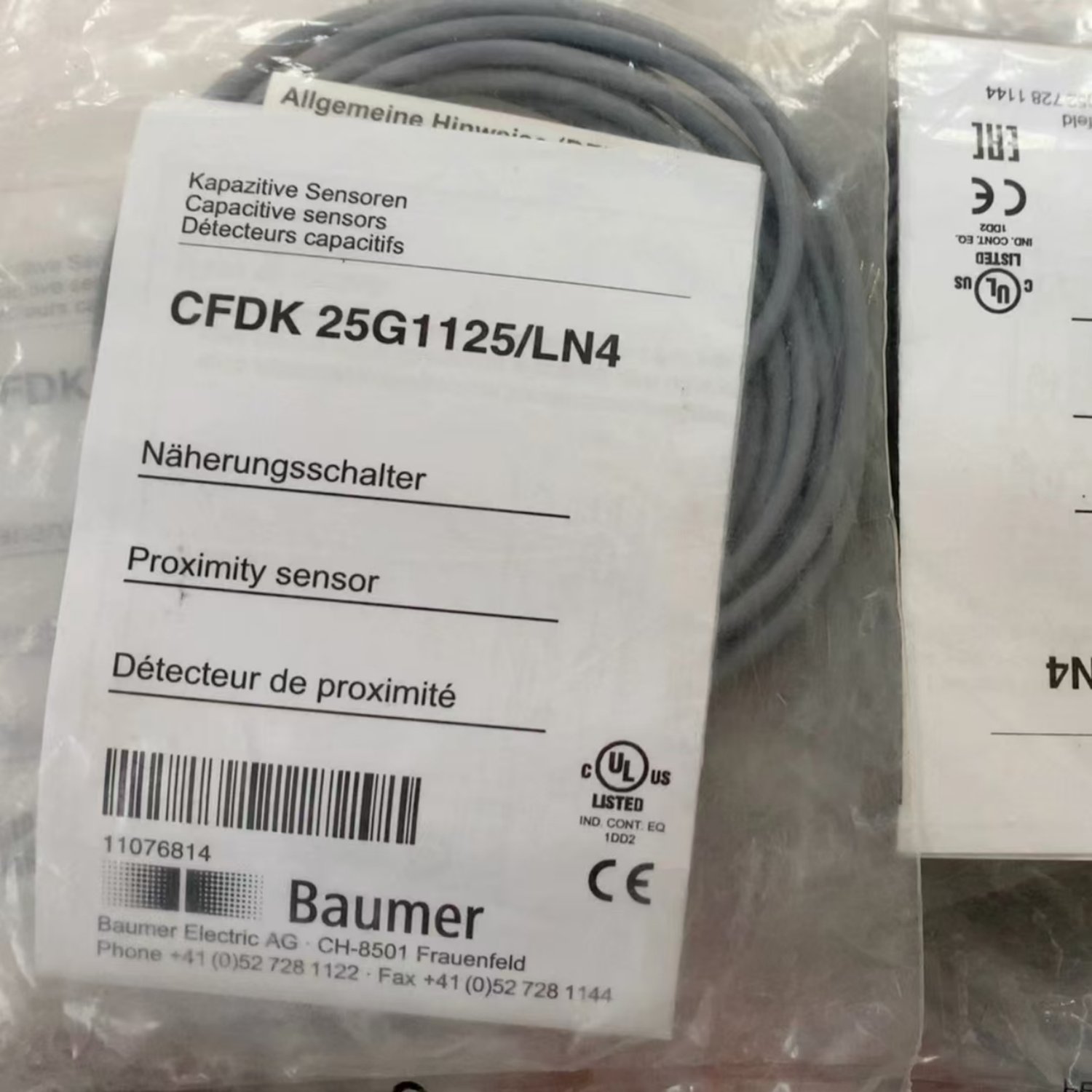BANNER CFDK-25G1125-LN4 Capacitive Proximity Sensor (CFDK Series) - Image 3