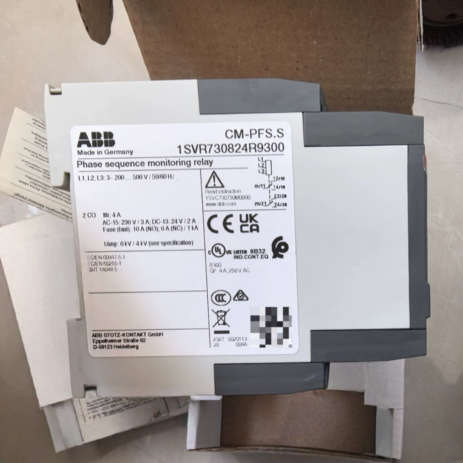 ABB CM-PFS.S Three-Phase Monitoring Relay (CM Series) - Image 2