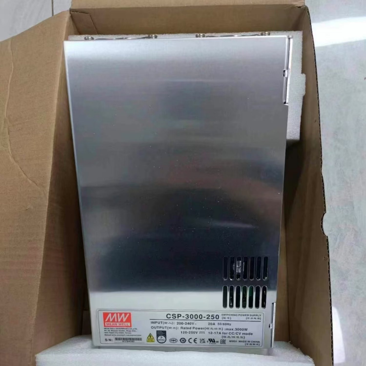 MEAN WELL CSP-3000-250 Switching Power Supply (CSP-3000) - Image 2