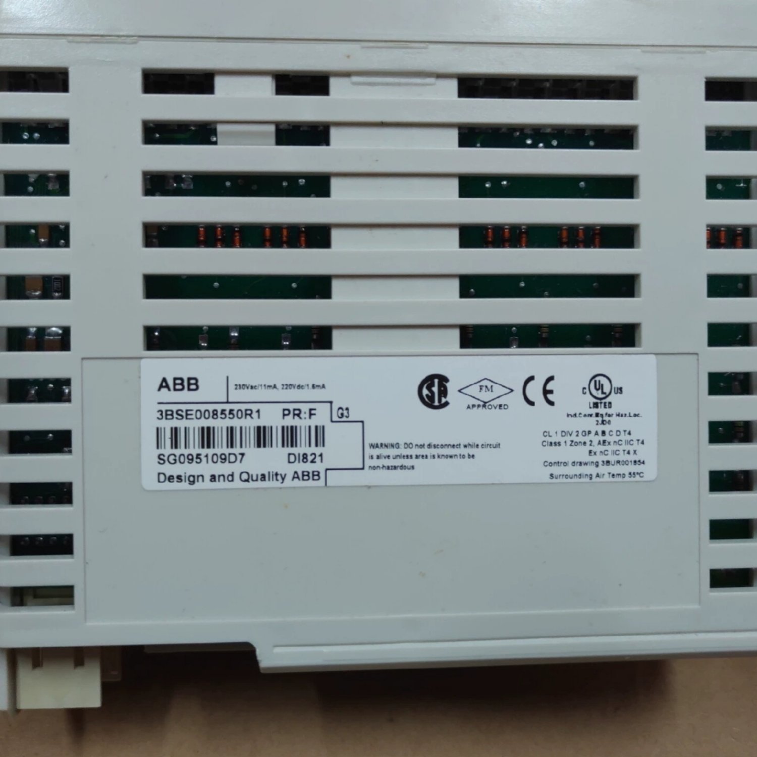 ABB DI821 3BSE008550R1 Digital Input Module (S800 I/O) - Image 3