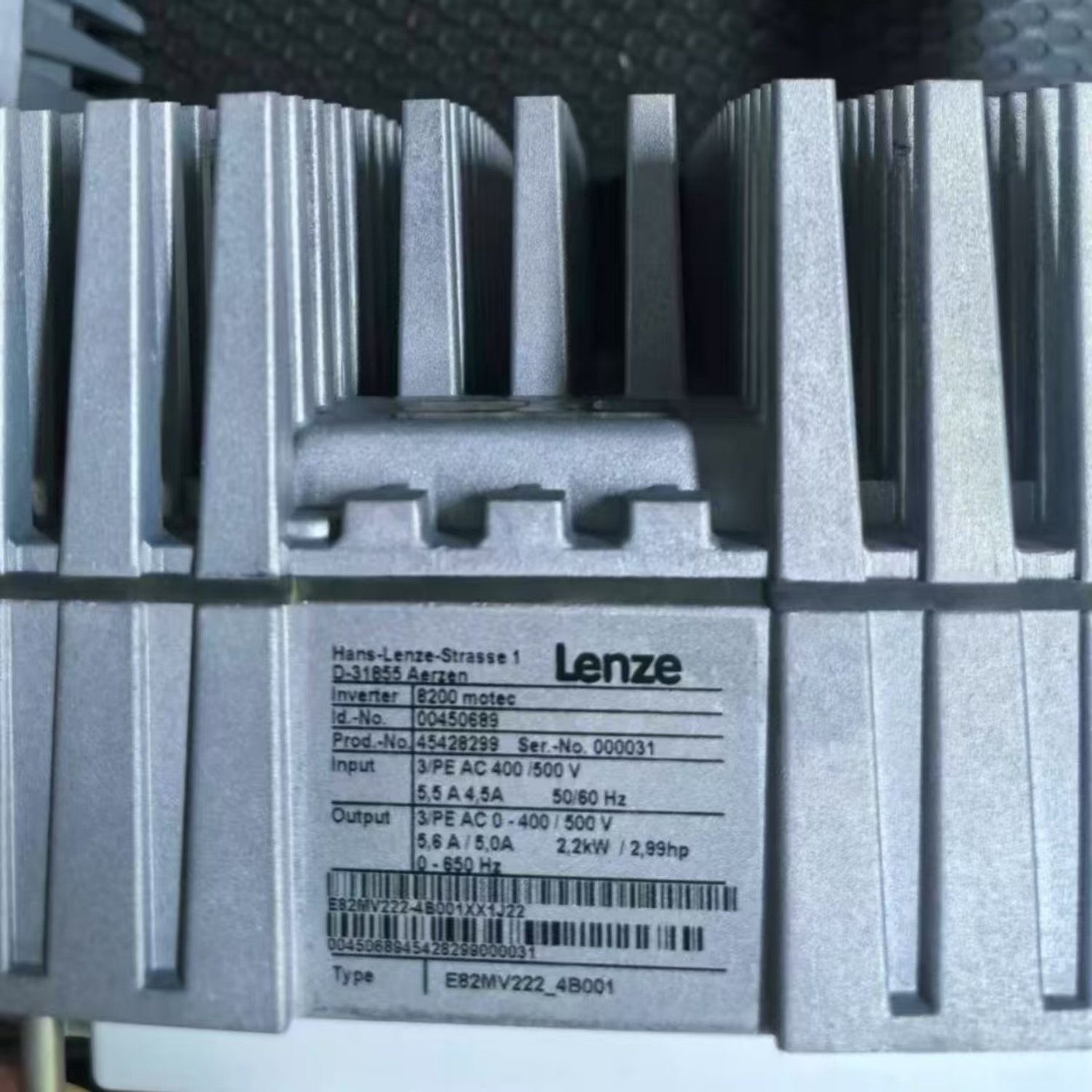 LENZE E82MV222-4B001 Variable Frequency Drive (8200 Motec) - Image 3