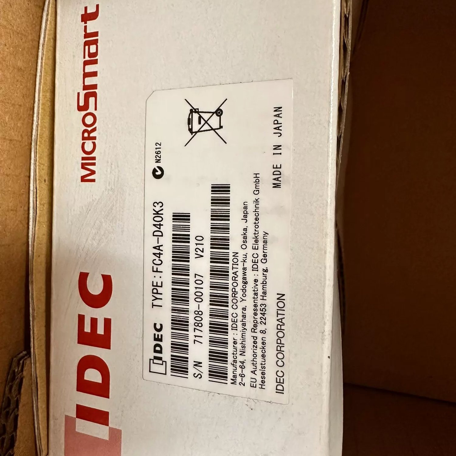 IDEC FC4A-D40K3 PLC CPU Module (MicroSmart FC4A)