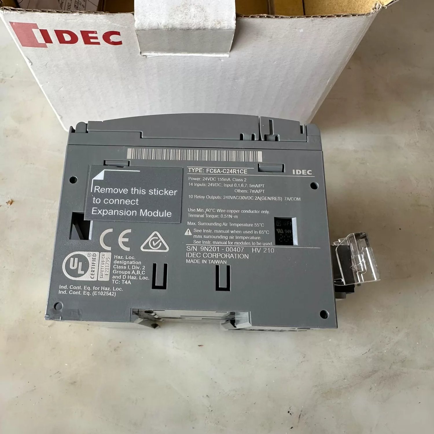 IDEC FC6A-C24P1CE PLC CPU Module (MicroSmart FC6A) - Image 2