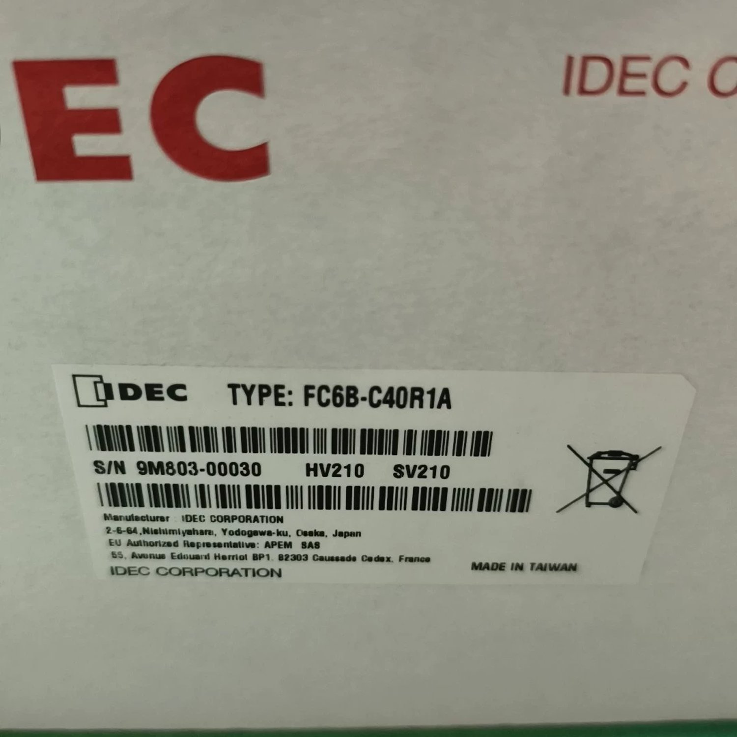 IDEC FC6B-C40R1A PLC CPU Module (MicroSmart FC6B) - Image 2