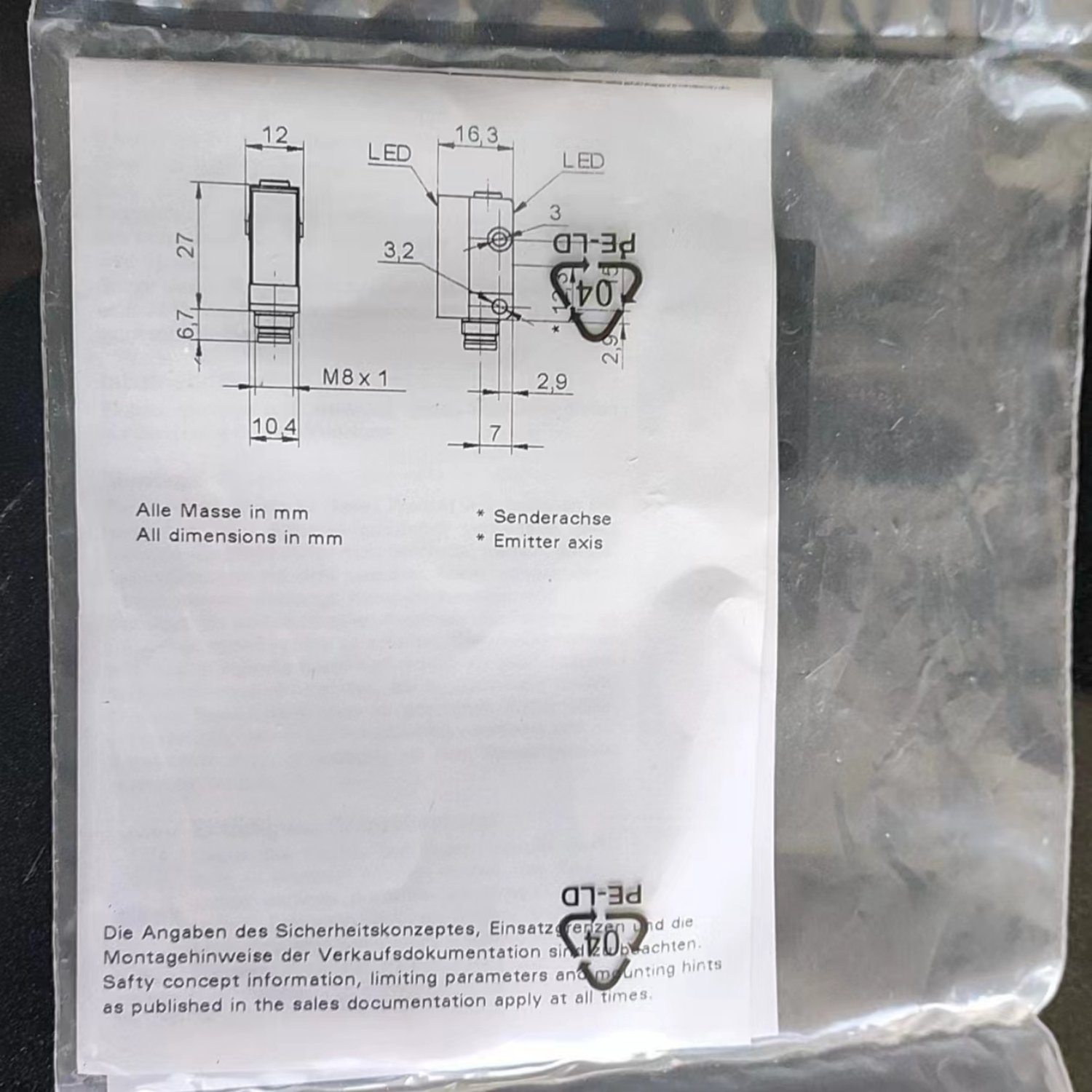 BAUMER FPDK10P5130 S35A Retro-Reflective Photoelectric Sensor (FPDK 10 Series) - Image 4