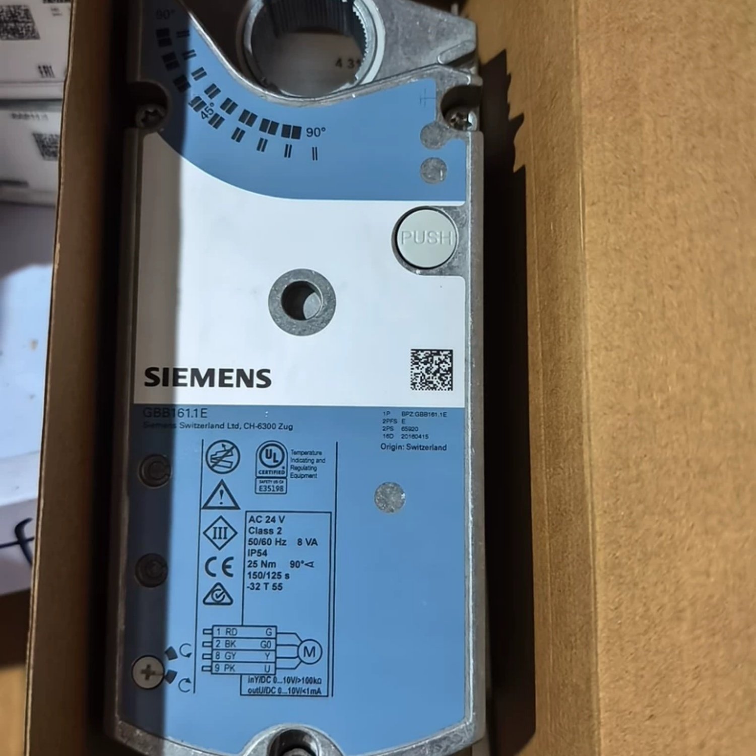 SIEMENS GBB161.1E Damper Actuator (GBB Series) - Image 2