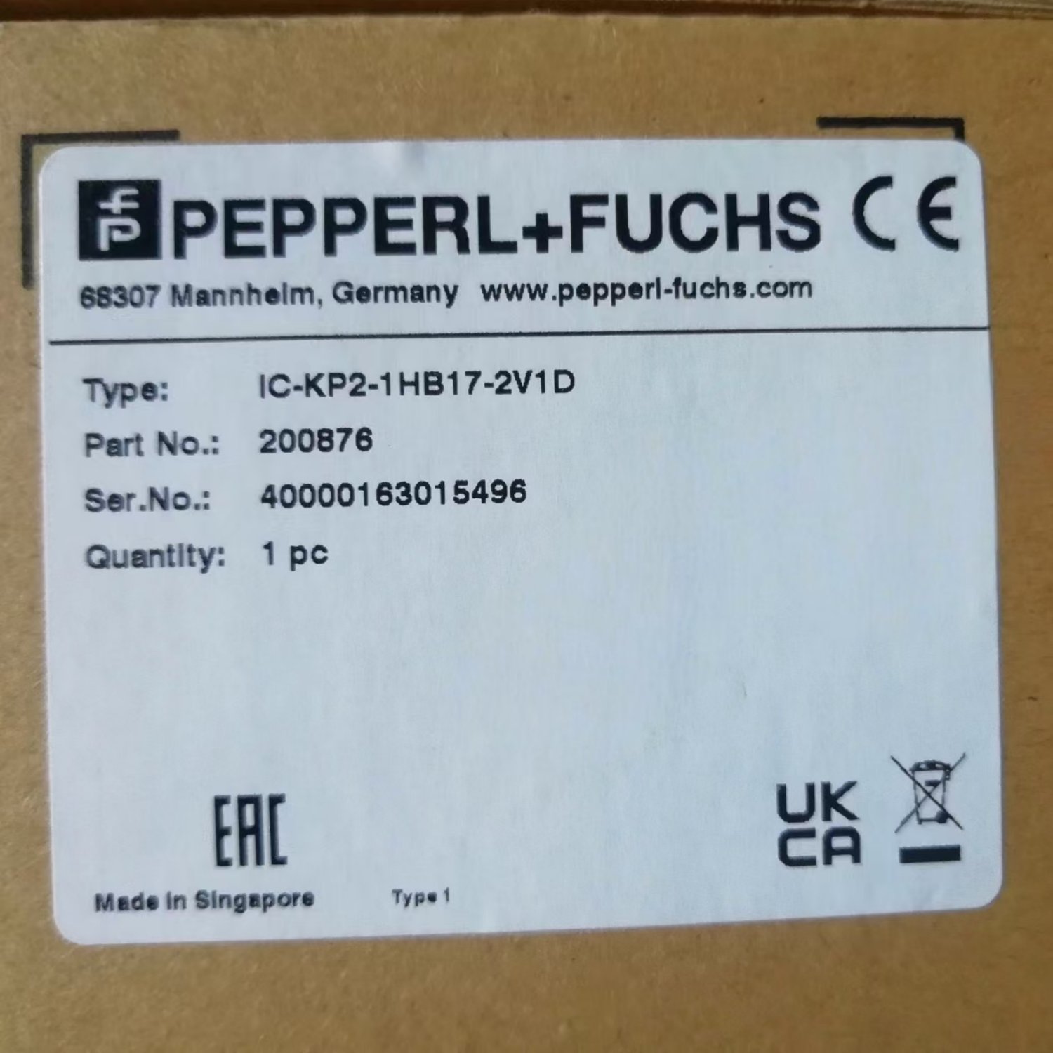 PEPPERL+FUCHS IC-KP2-1HB17-2V1D 200876 Module