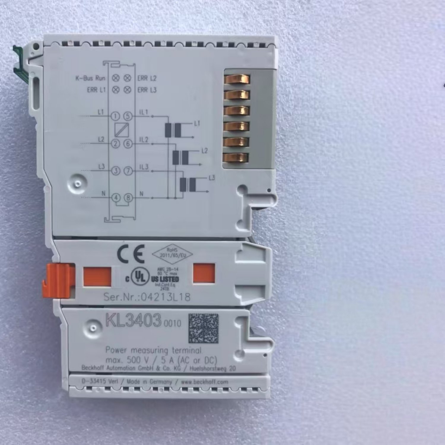 BECKHOFF KL3403-0010 3-Phase Power Measurement Bus Terminal (KL3403 Series) - Image 4