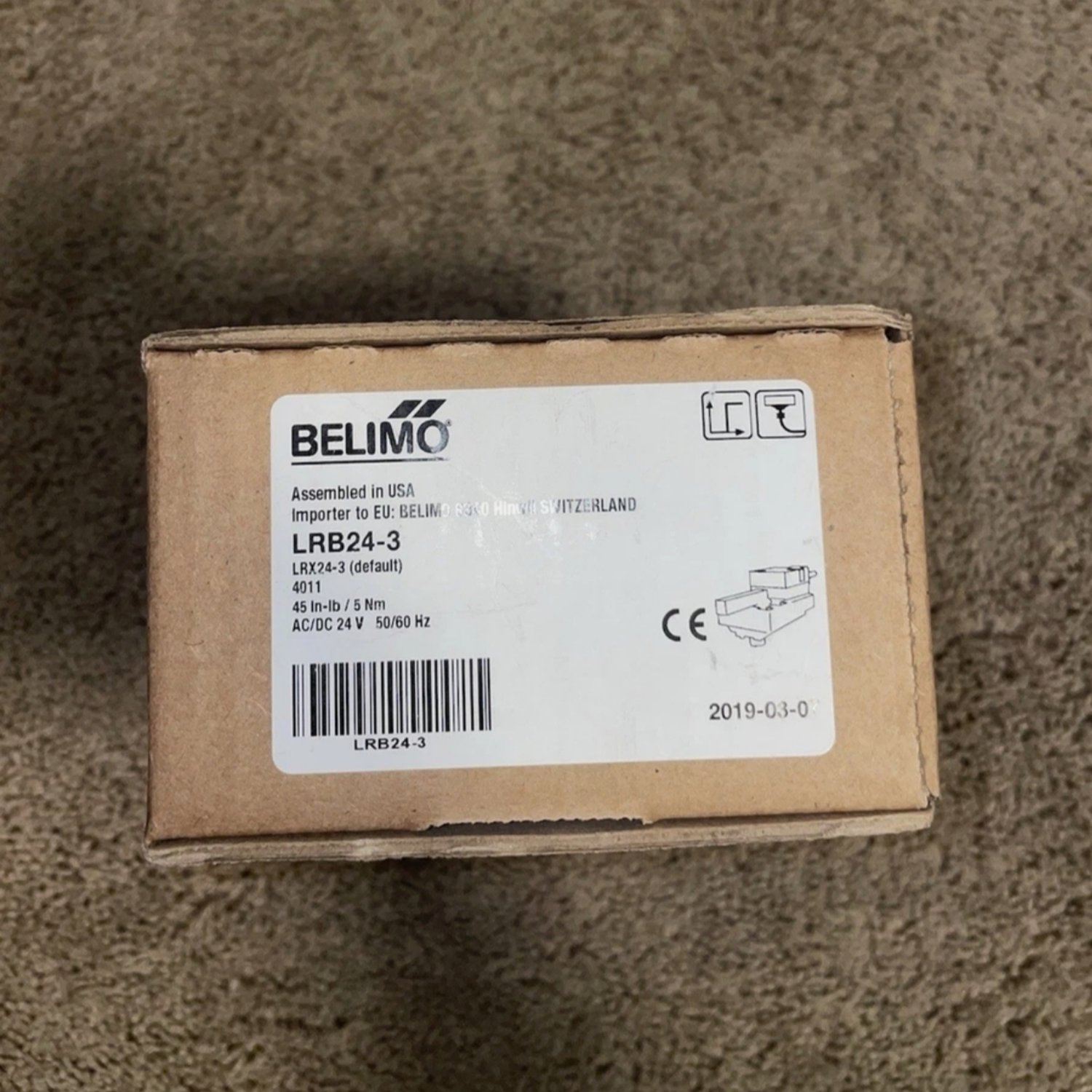BELIMO LRB24-3 Ball Valve Rotary Actuator (LRB24 Series) - Image 3