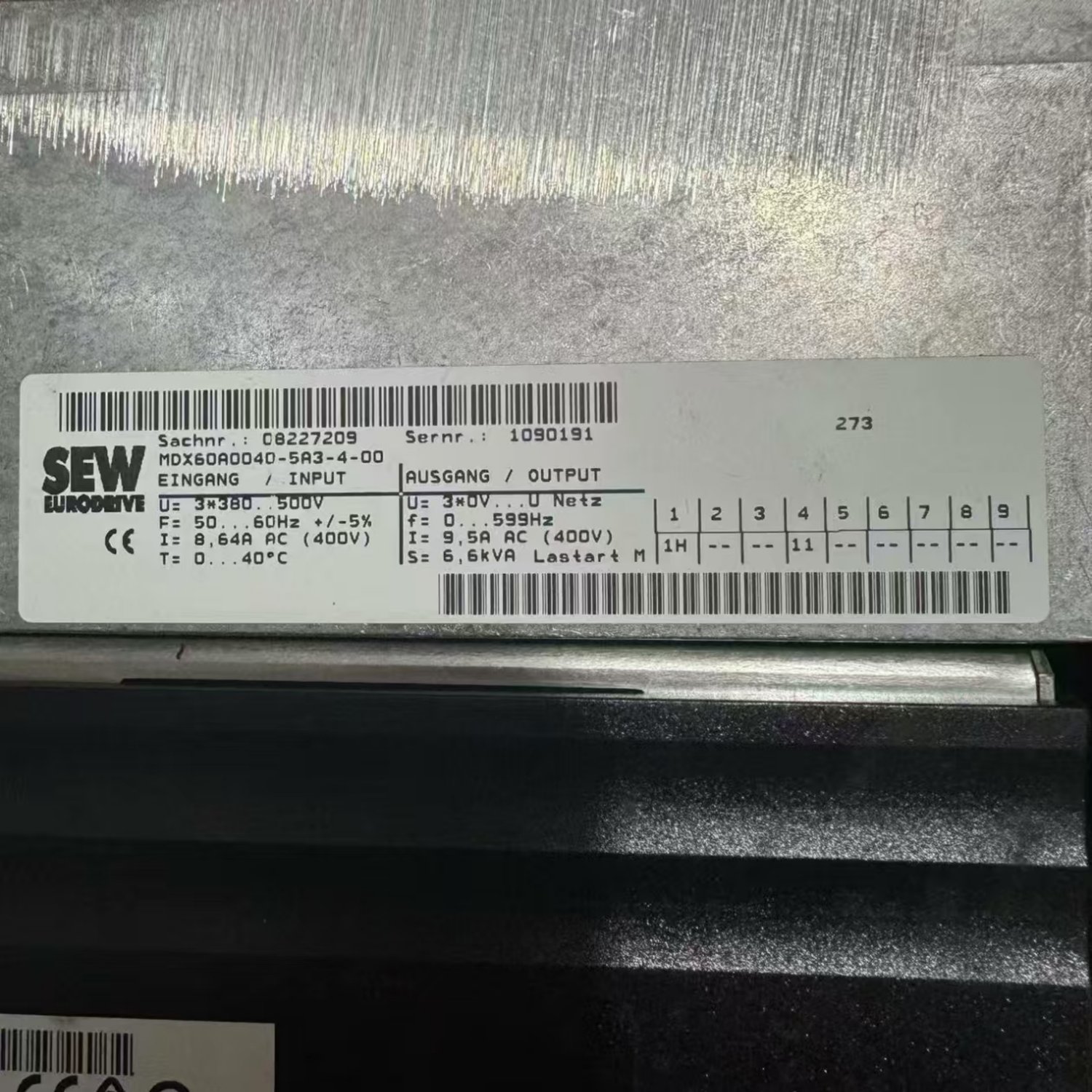 SEW-EURODRIVE MDX61B0040-5A3-4-00 Inverter Drive (MOVIDRIVE B) - Image 3