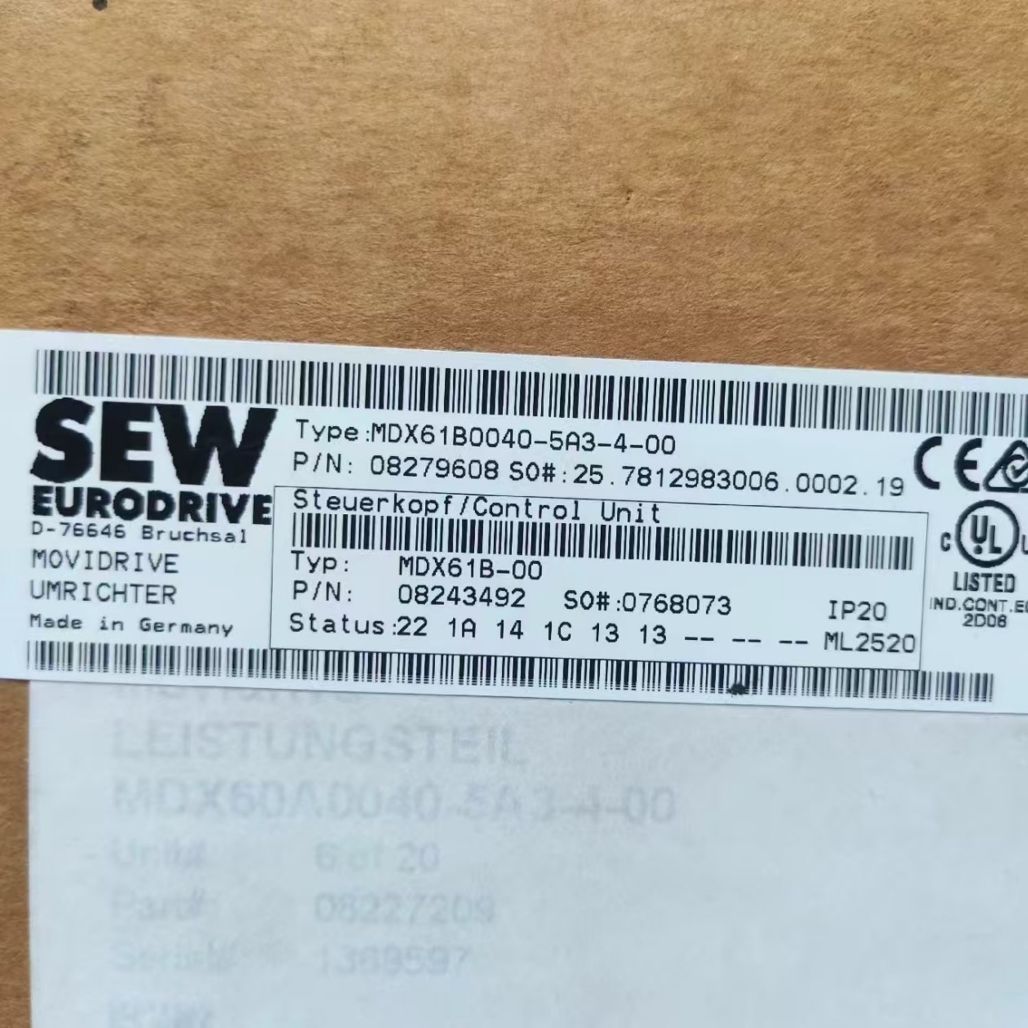 SEW-EURODRIVE MDX61B0040-5A3-4-00 Inverter Drive (MOVIDRIVE B) - Image 4