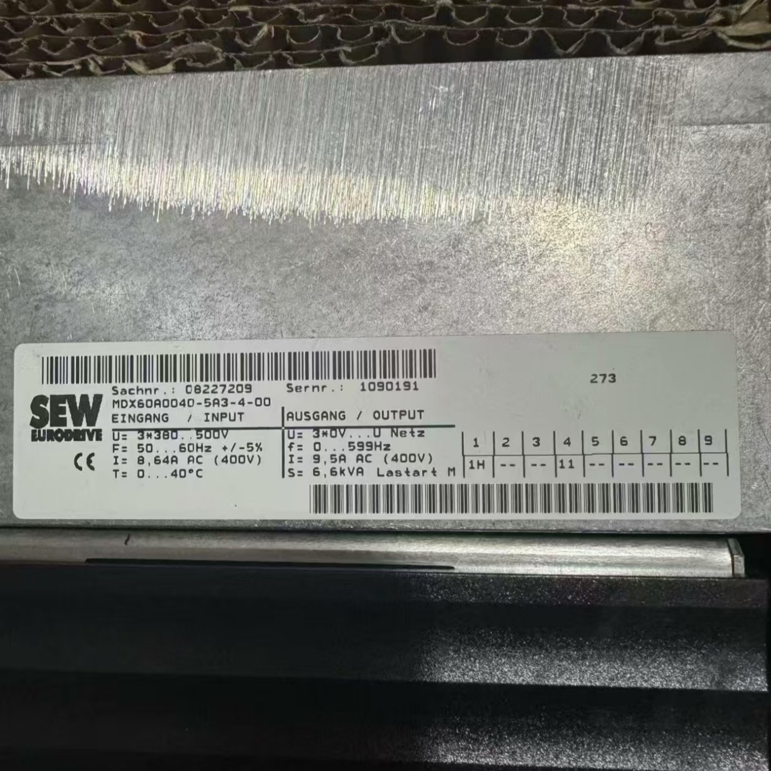 SEW-EURODRIVE MDX61B0040-5A3-4-00 Inverter Drive (MOVIDRIVE B) - Image 6