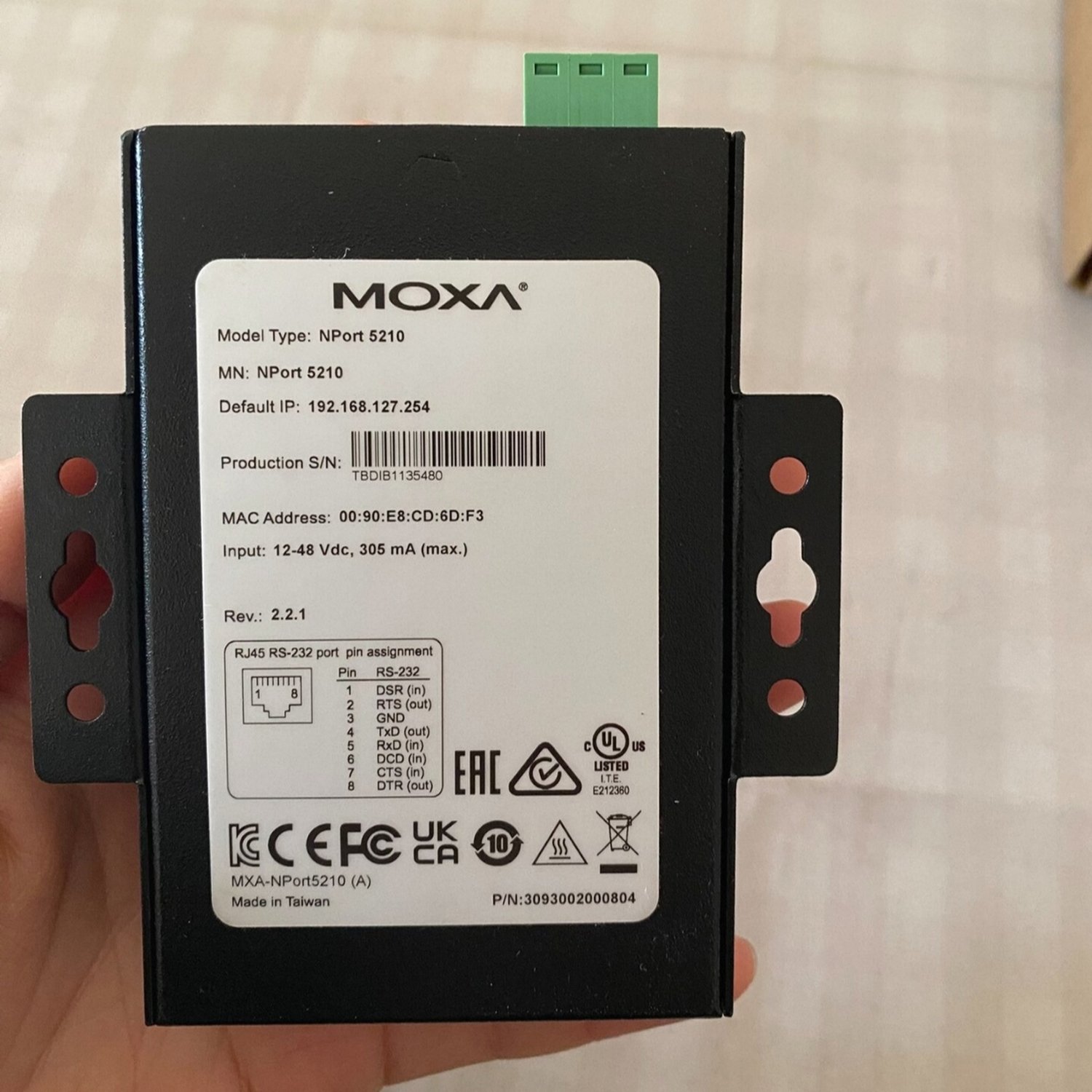 MOXA NPORT 5210 2-Port Serial Device Server (NPort 5200 Series) - Image 3