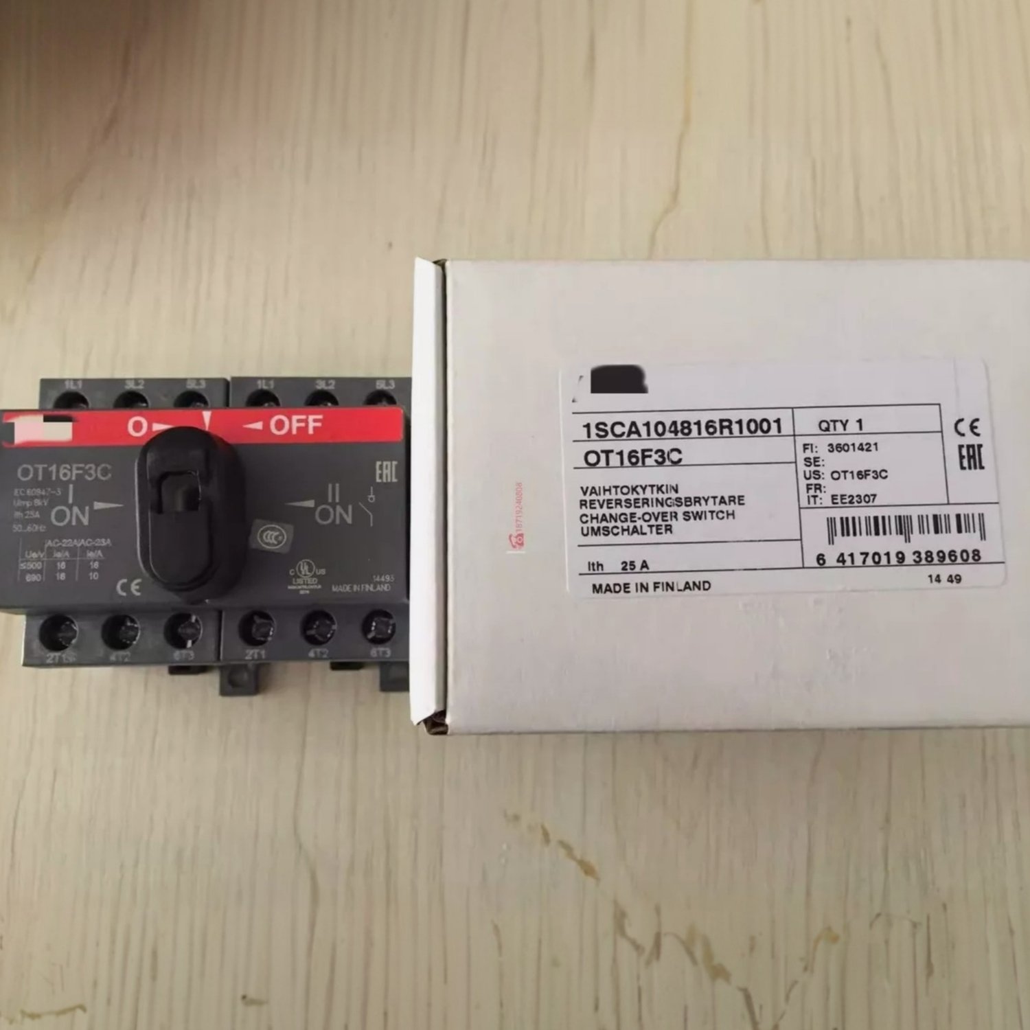 ABB OT16F3C Manual Change-Over Switch (SwitchLine OT) - Image 2
