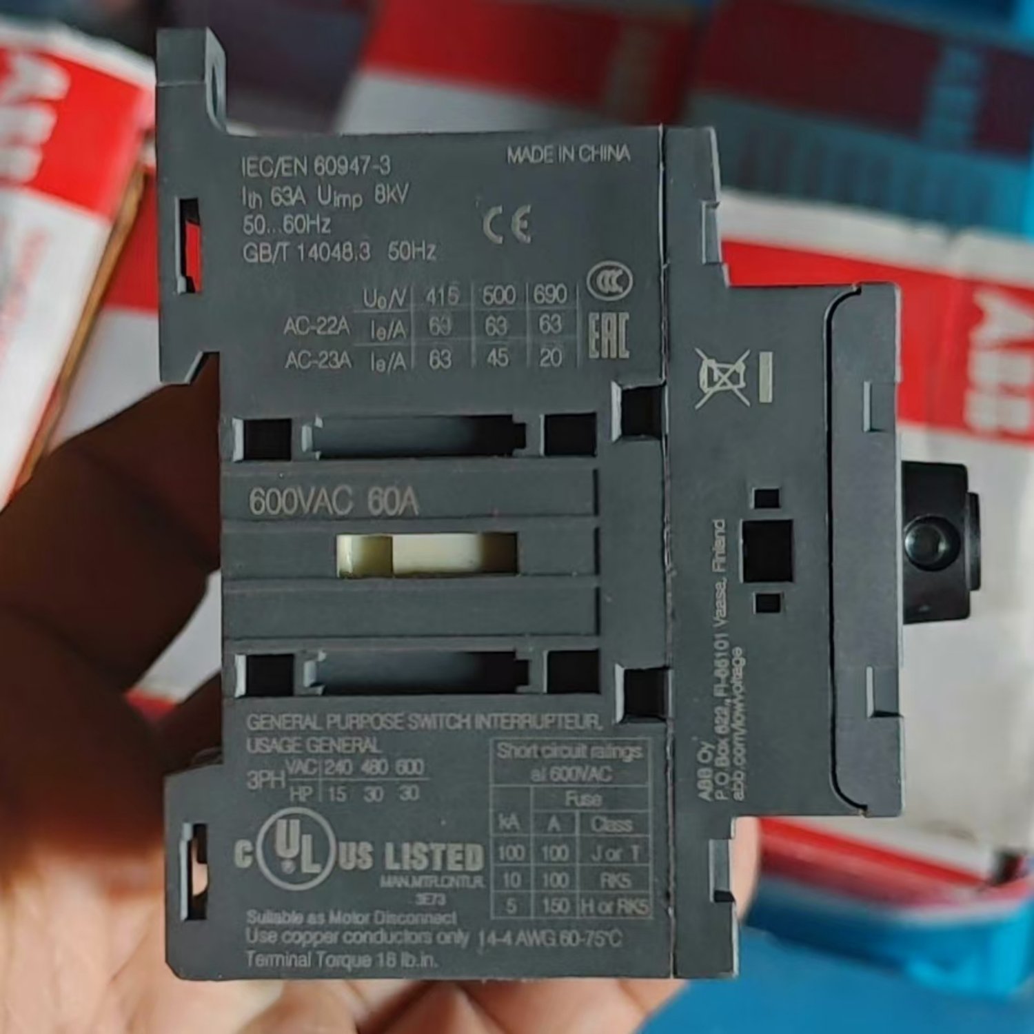 ABB OT63F3 Switch Disconnector (Load Break Switch) (SwitchLine OT) - Image 3