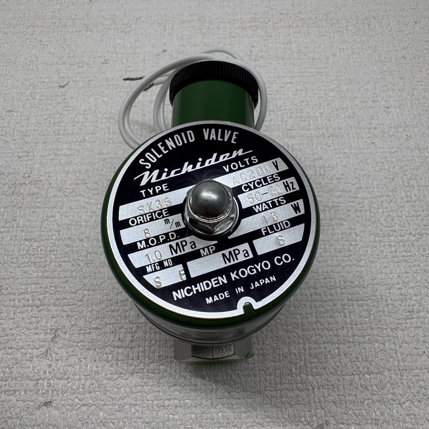 SX3S AC200V 13W NICHIDEN Solenoid Valve