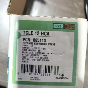 EMERSON TCLE12HCA Thermostatic Expansion Valve (ALCO T-Series)
