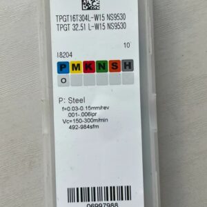 TOSHIBA TPGT16T304L-W15 NS9530 Carbide Turning Insert (Tungaloy)