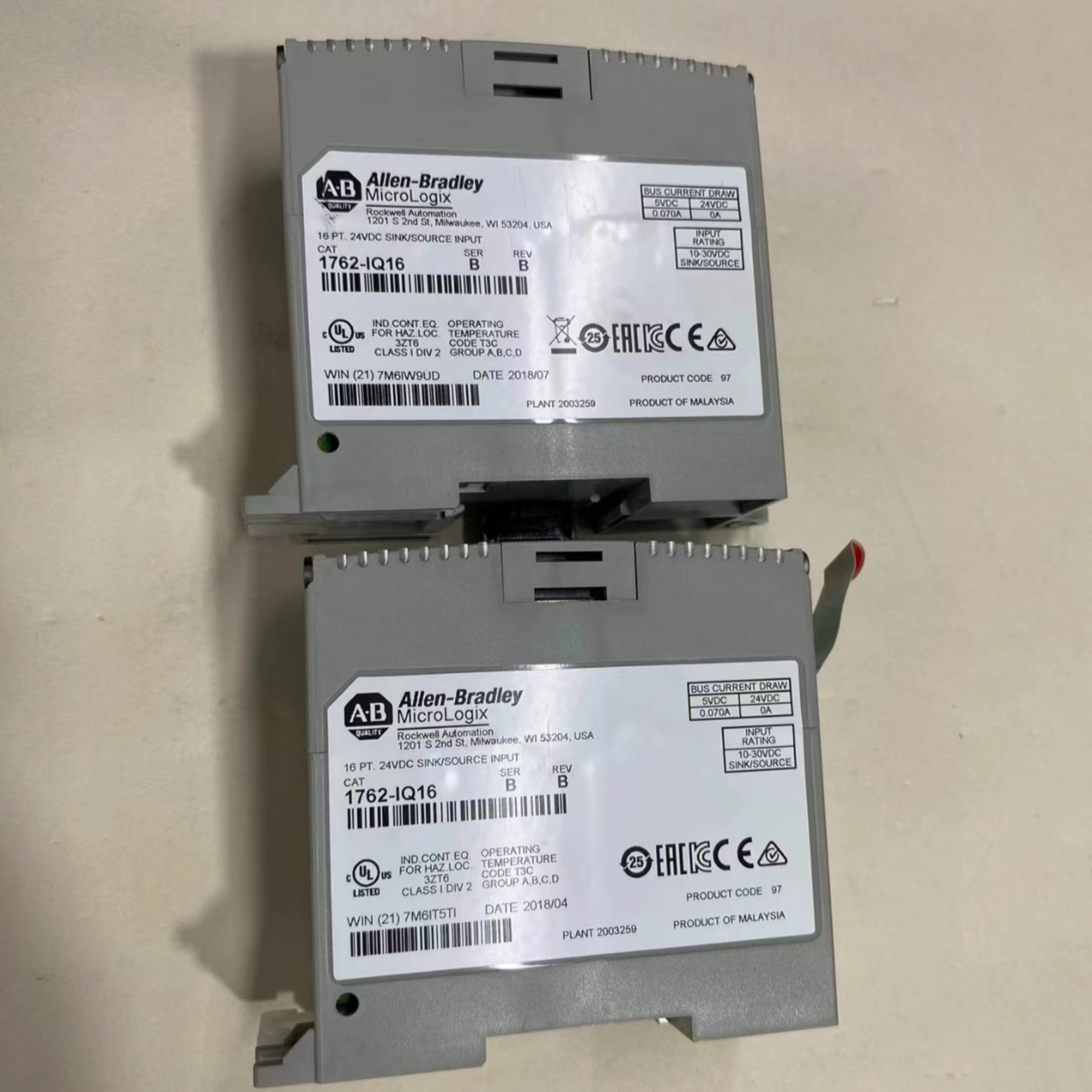 ALLEN-BRADLEY 1762-IQ16 Digital Input Module - Image 3