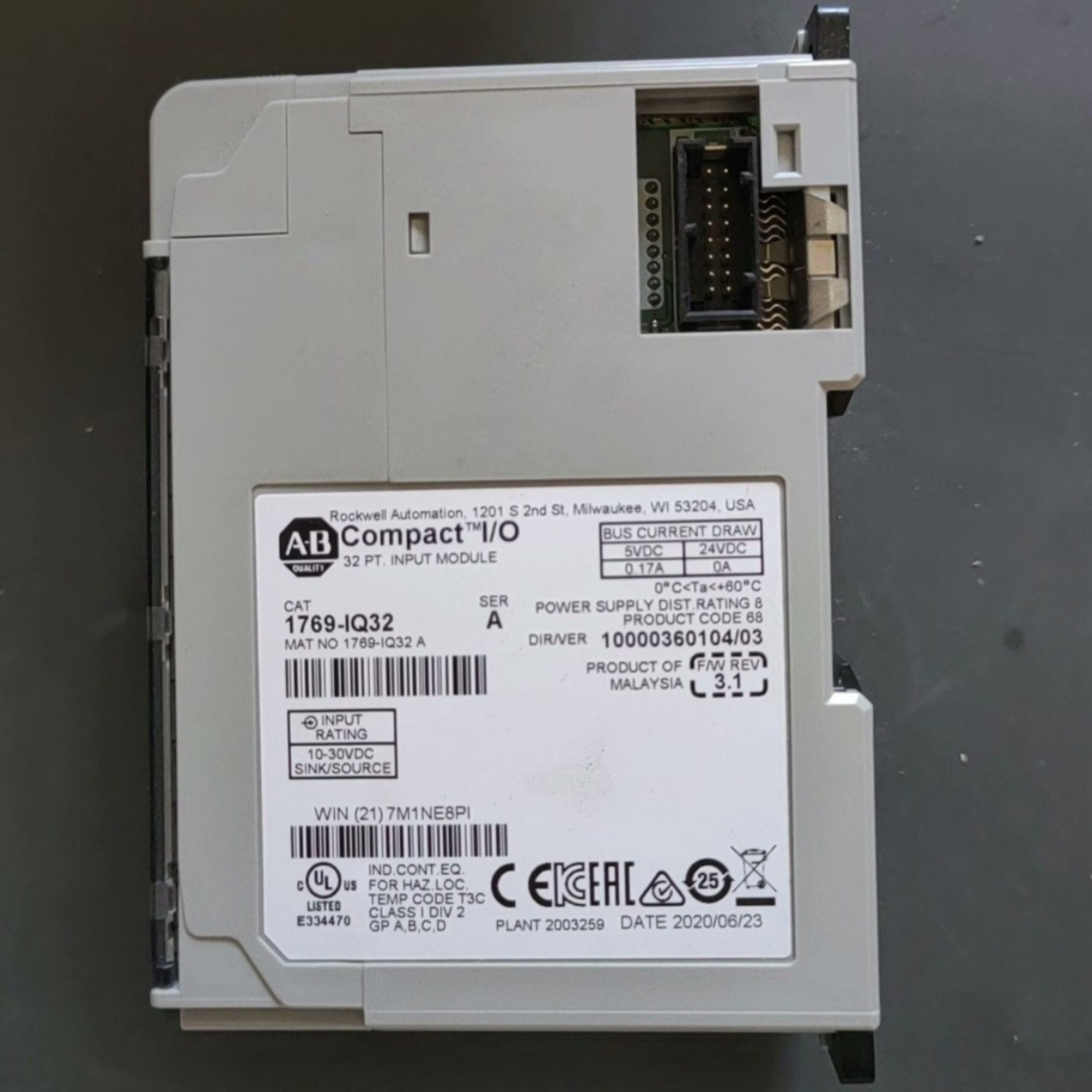 ALLEN-BRADLEY 1769-IQ32 32-Channel Digital Input Module - Image 3