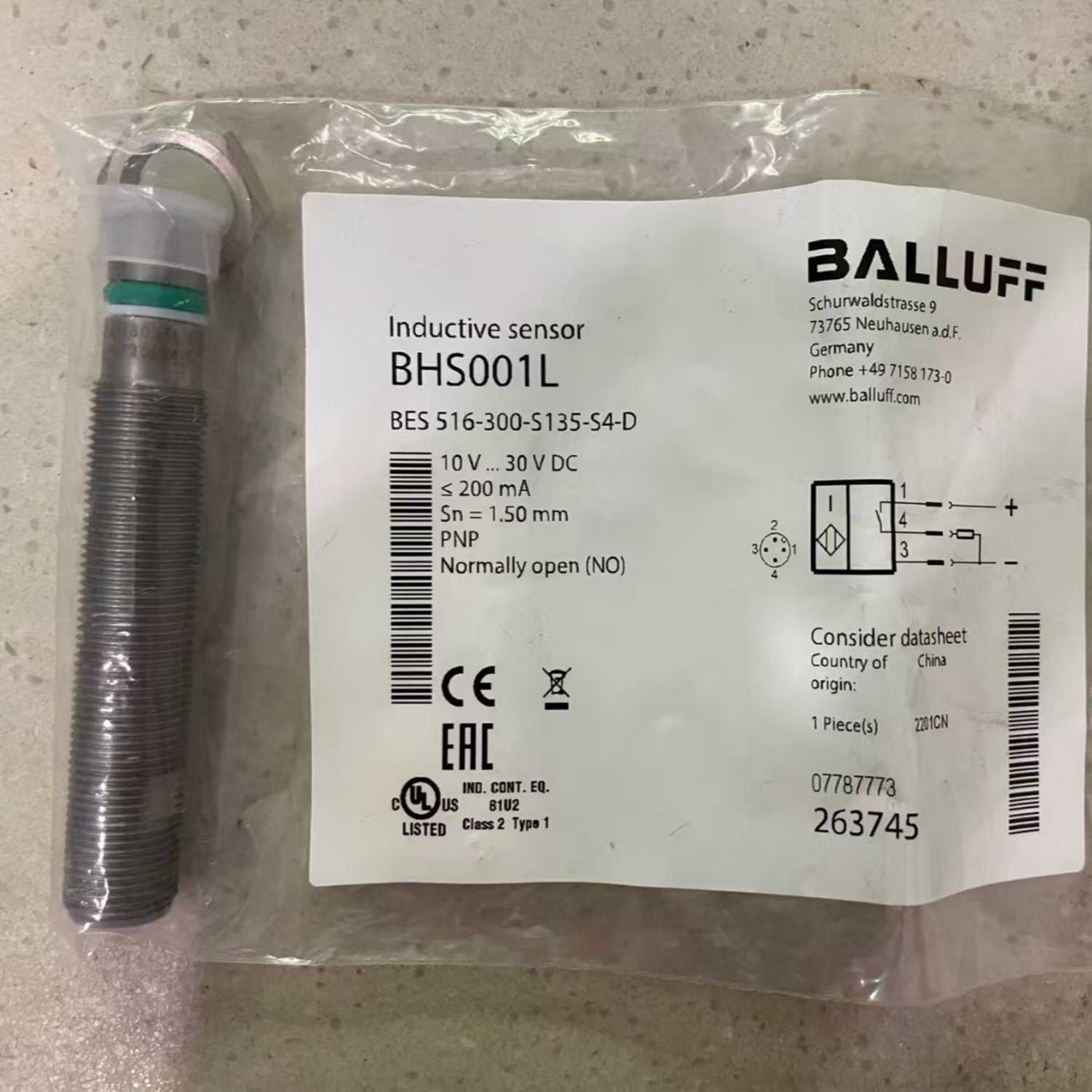 BES 516-300-S135-S4-D BALLUFF Inductive Proximity Sensor