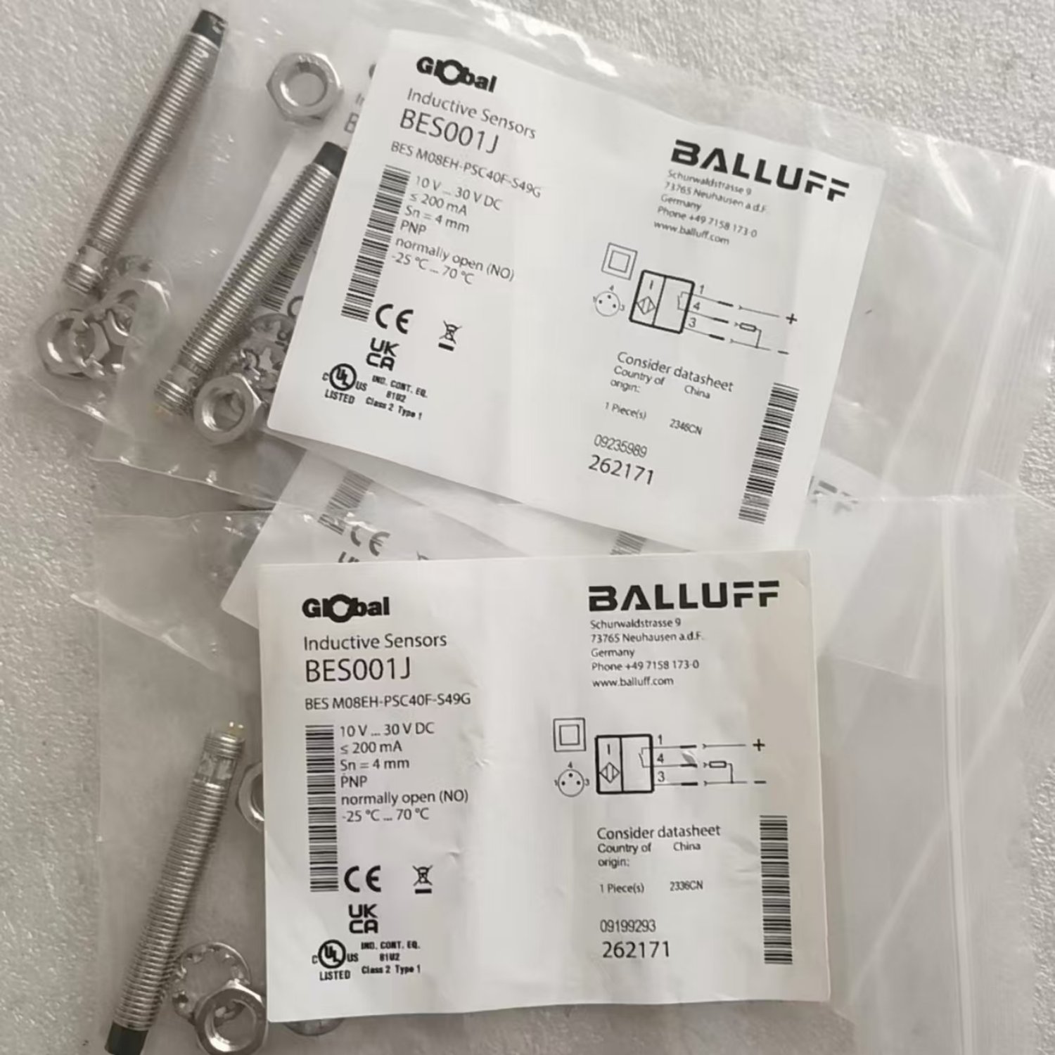 Balluff BES001J Inductive Proximity Sensor (BES M08EH-PSC40F-S49G) - Image 3