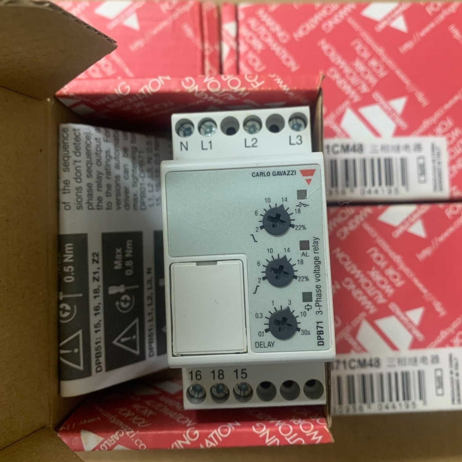 Carlo Gavazzi DPB71CM48 Three-Phase Monitoring Relay - Image 2