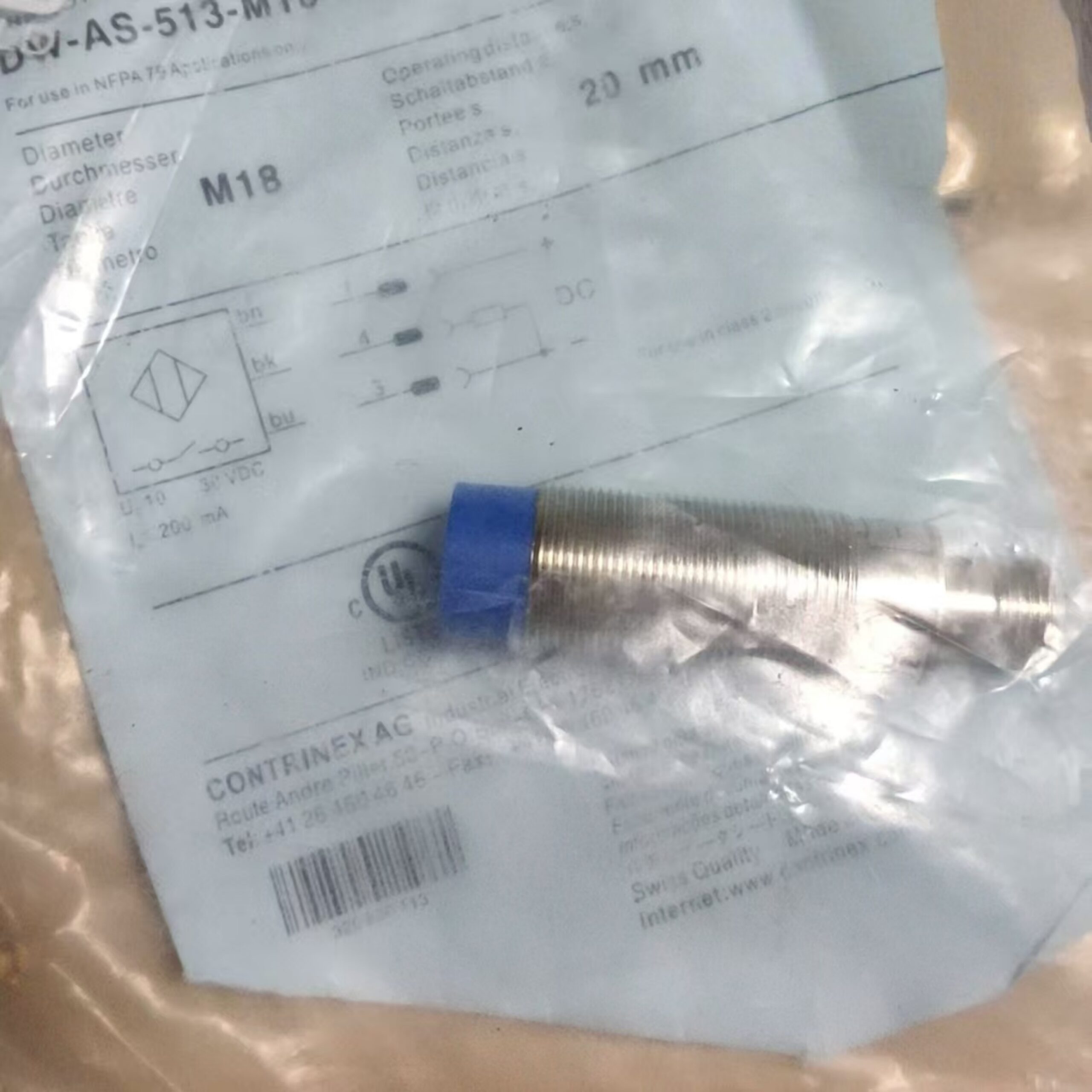 CONTRINEX DW-AS-513-M18-002 Inductive Proximity Sensor - Image 4