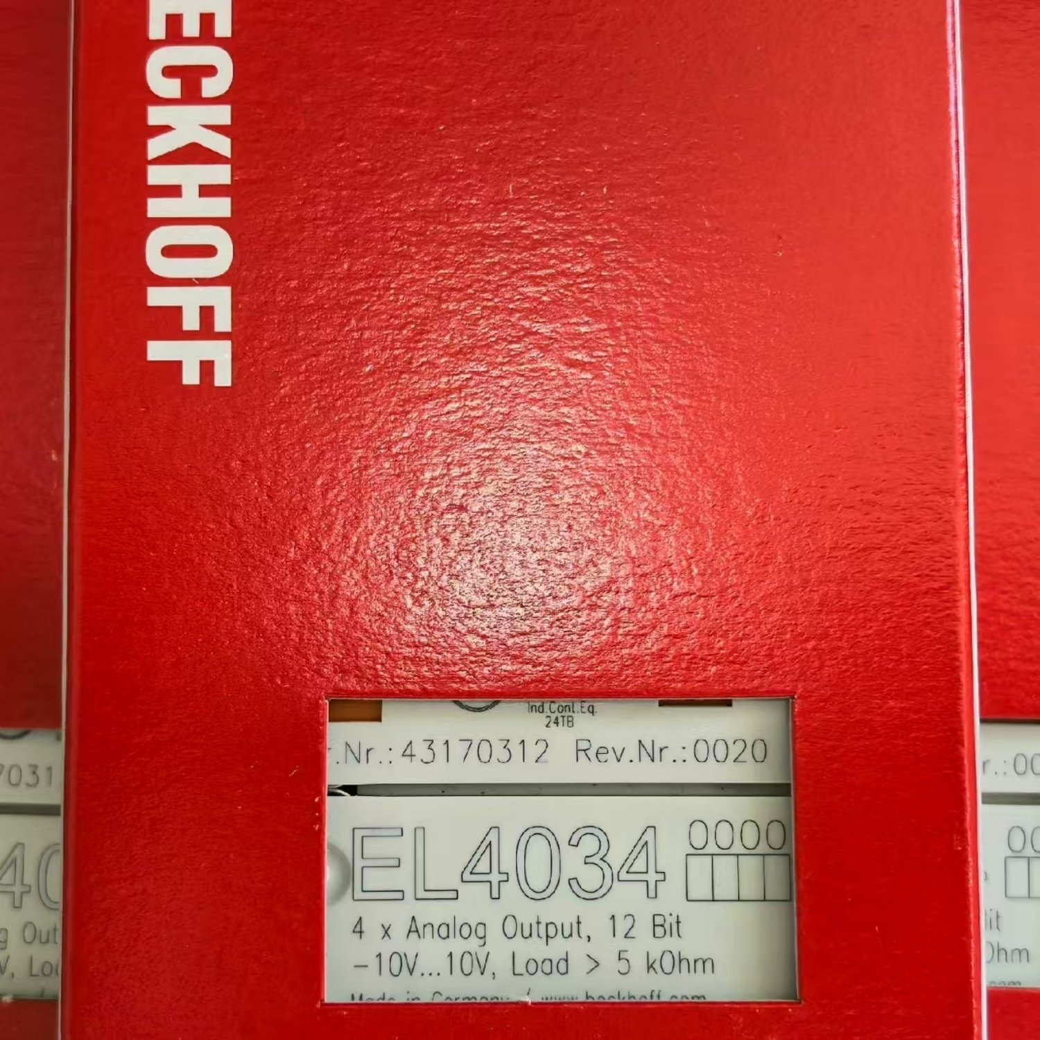 Beckhoff EL4034 4-Channel Analog Output EtherCAT Terminal
