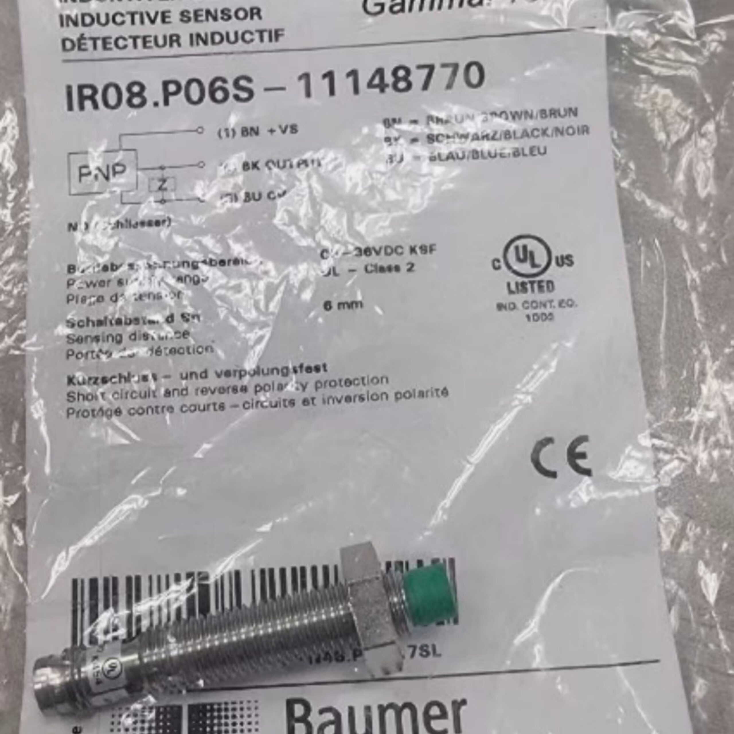 IPF ELECTRONIC IR08.P06S-11148770 M8 Inductive Proximity Sensor - Image 3