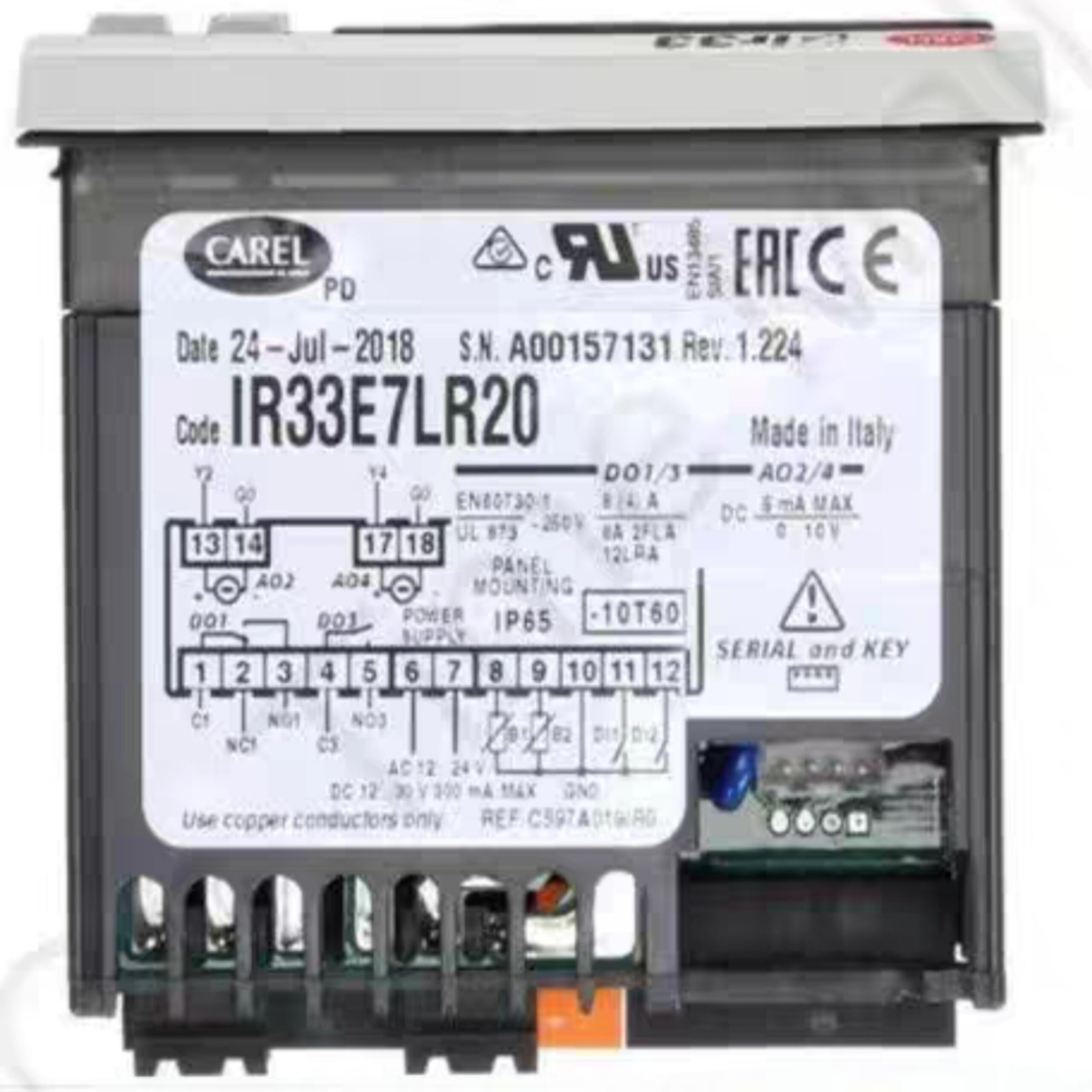 CAREL IR33E7LR20 Temperature Controller - Image 2