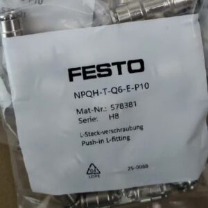 Festo NPQH-T-Q6-E-P10 578381 Push-in T-Connector for 6 mm Tubing